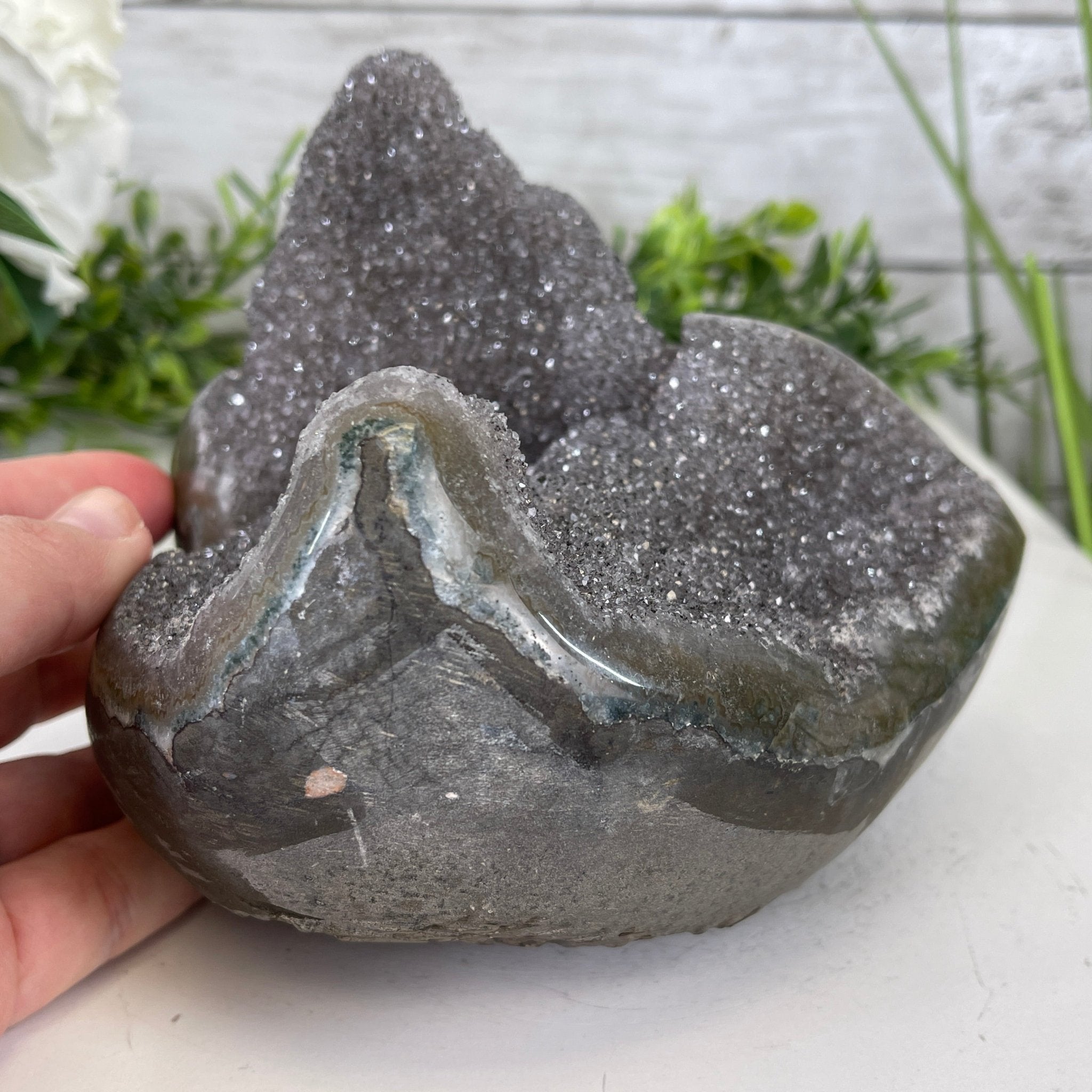 Extra Plus Quality Unique Uruguayan Amethyst Geode, 4.5” tall & 6 lbs #5520-0012 by Brazil Gems - Brazil GemsBrazil GemsExtra Plus Quality Unique Uruguayan Amethyst Geode, 4.5” tall & 6 lbs #5520-0012 by Brazil GemsClusters: Unique & Freeform5520-0012