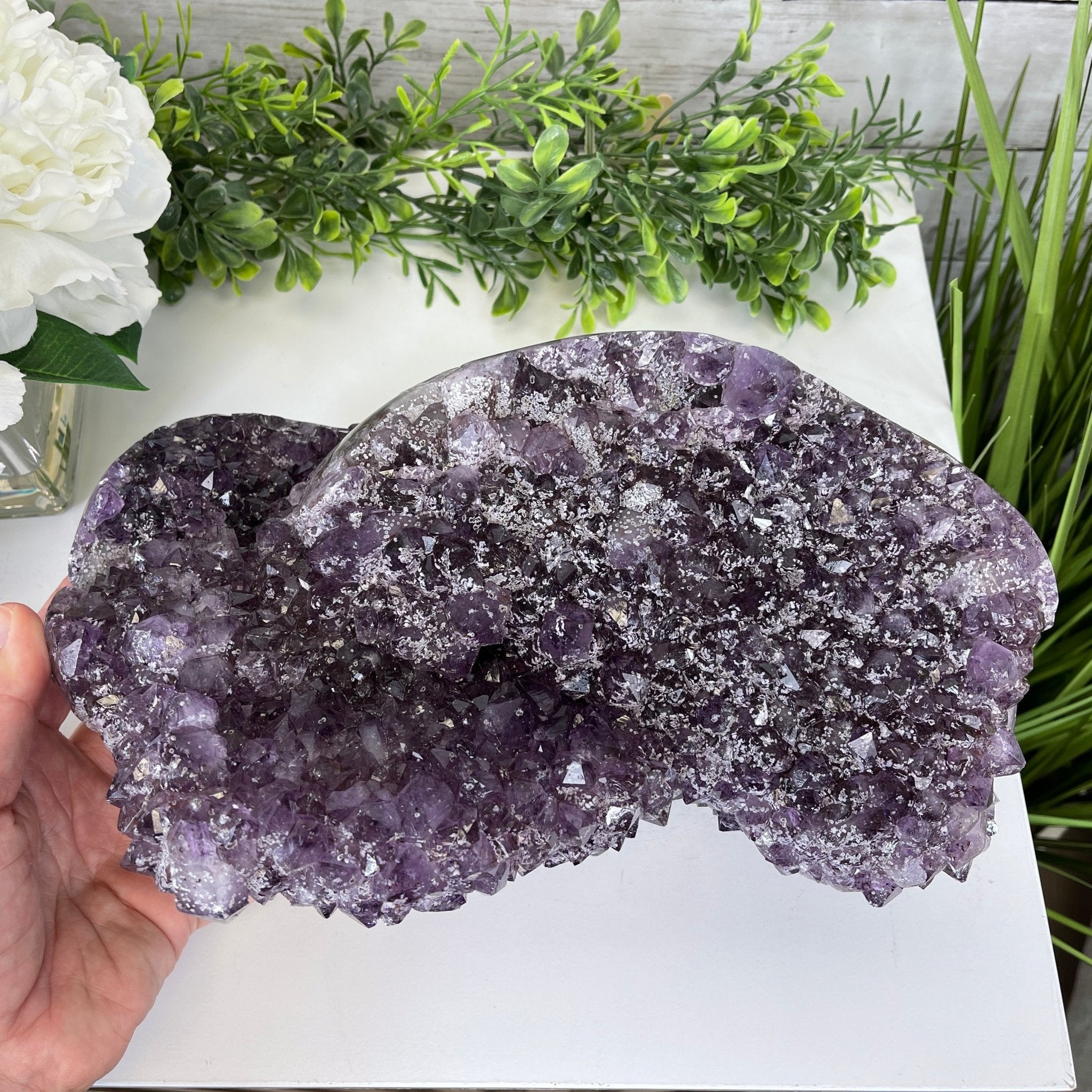 Extra Plus Quality Unique Uruguayan Amethyst Geode, 5.5” tall & 14.2 lbs #5520-0016 by Brazil Gems - Brazil GemsBrazil GemsExtra Plus Quality Unique Uruguayan Amethyst Geode, 5.5” tall & 14.2 lbs #5520-0016 by Brazil GemsClusters: Unique & Freeform5520-0016