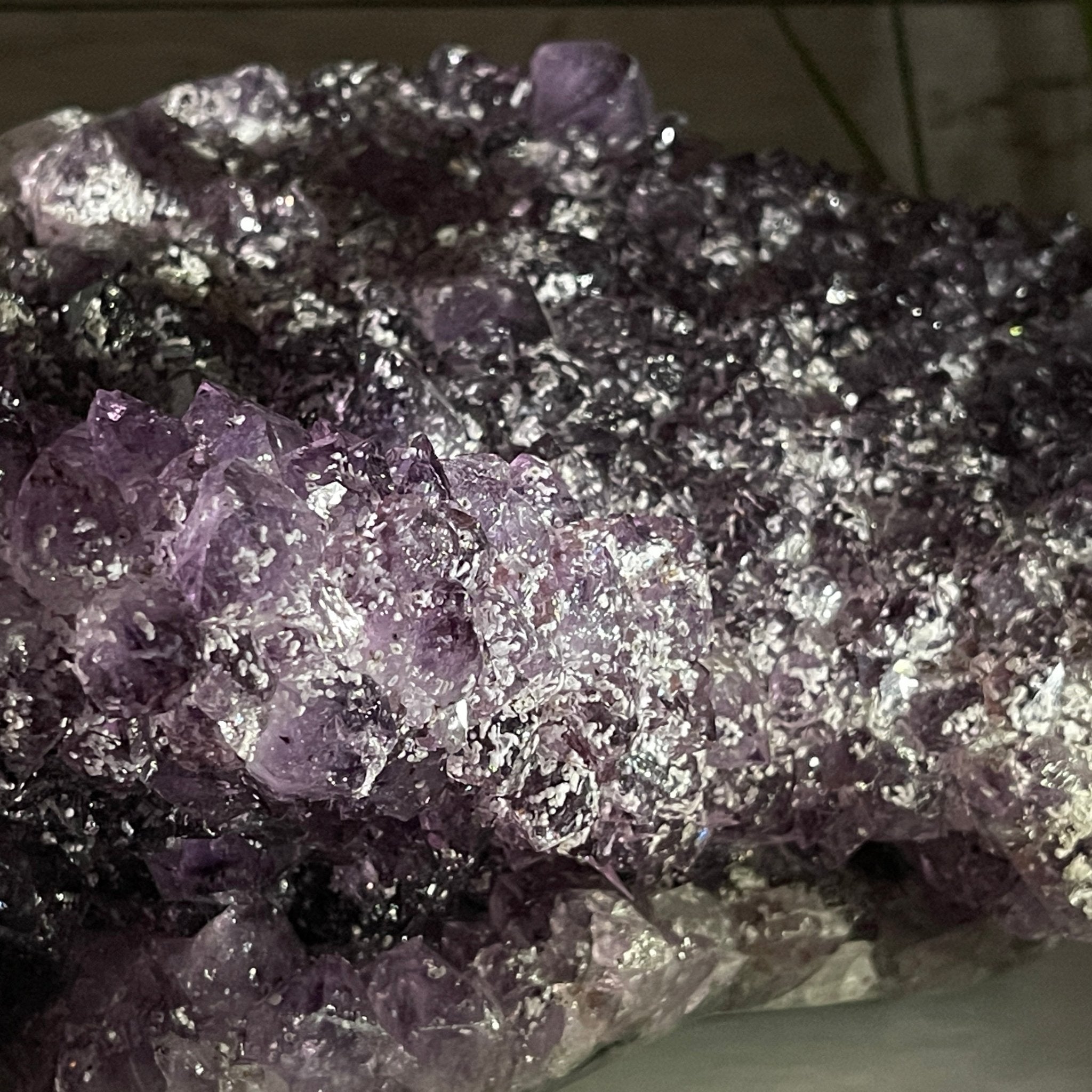 Extra Plus Quality Unique Uruguayan Amethyst Geode, 5.5” tall & 14.2 lbs #5520-0016 by Brazil Gems - Brazil GemsBrazil GemsExtra Plus Quality Unique Uruguayan Amethyst Geode, 5.5” tall & 14.2 lbs #5520-0016 by Brazil GemsClusters: Unique & Freeform5520-0016