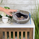 Extra Plus Quality Unique Uruguayan Amethyst Geode, 6.75” tall & 21.3 lbs #5520-0021 by Brazil Gems - Brazil GemsBrazil GemsExtra Plus Quality Unique Uruguayan Amethyst Geode, 6.75” tall & 21.3 lbs #5520-0021 by Brazil GemsClusters: Unique & Freeform5520-0021