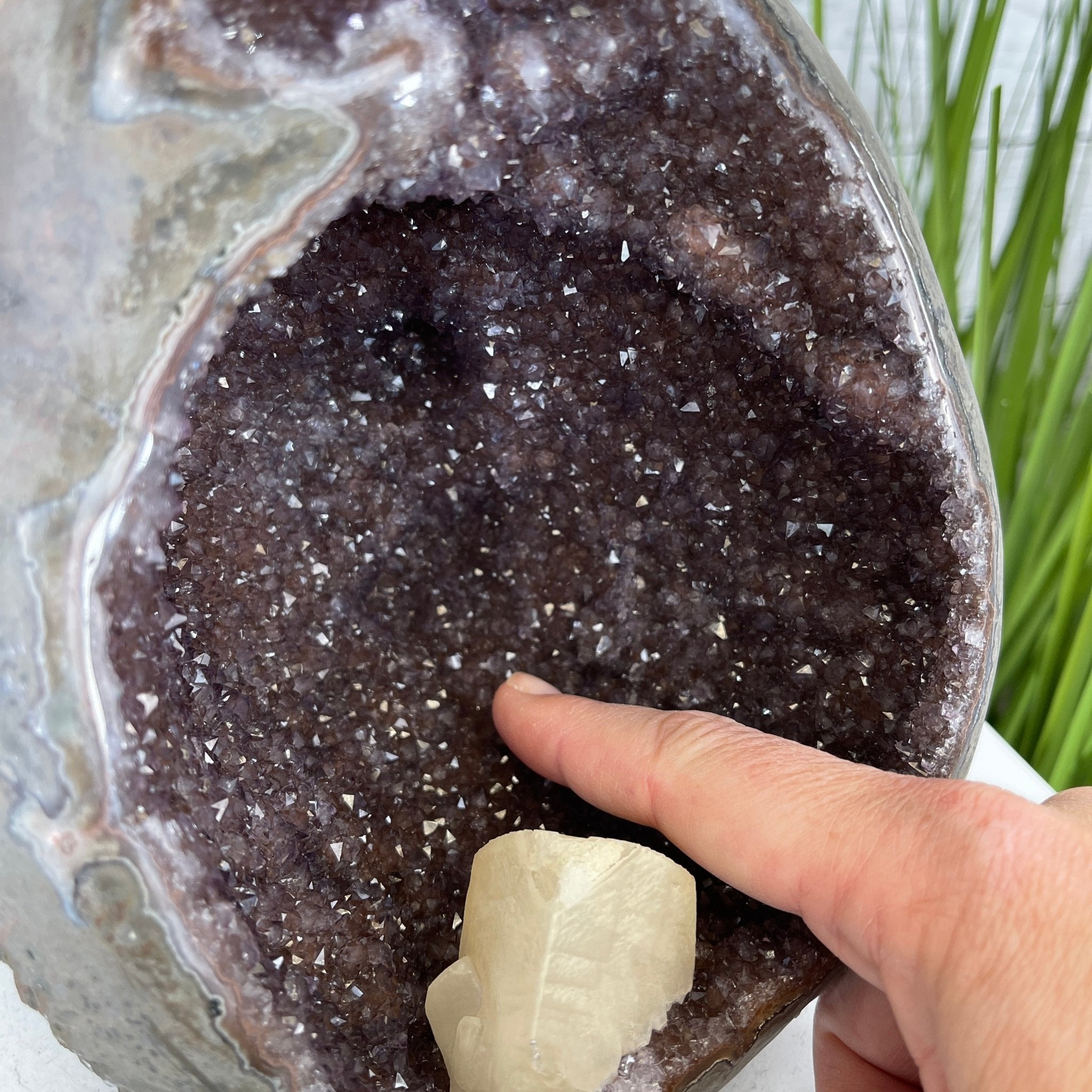 Extra Plus Quality Unique Uruguayan Amethyst Geode, 7” tall & 7.6 lbs #5520-0014 by Brazil Gems - Brazil GemsBrazil GemsExtra Plus Quality Unique Uruguayan Amethyst Geode, 7” tall & 7.6 lbs #5520-0014 by Brazil GemsClusters: Unique & Freeform5520-0014