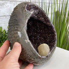 Extra Plus Quality Unique Uruguayan Amethyst Geode, 7” tall & 7.6 lbs #5520-0014 by Brazil Gems - Brazil GemsBrazil GemsExtra Plus Quality Unique Uruguayan Amethyst Geode, 7” tall & 7.6 lbs #5520-0014 by Brazil GemsClusters: Unique & Freeform5520-0014