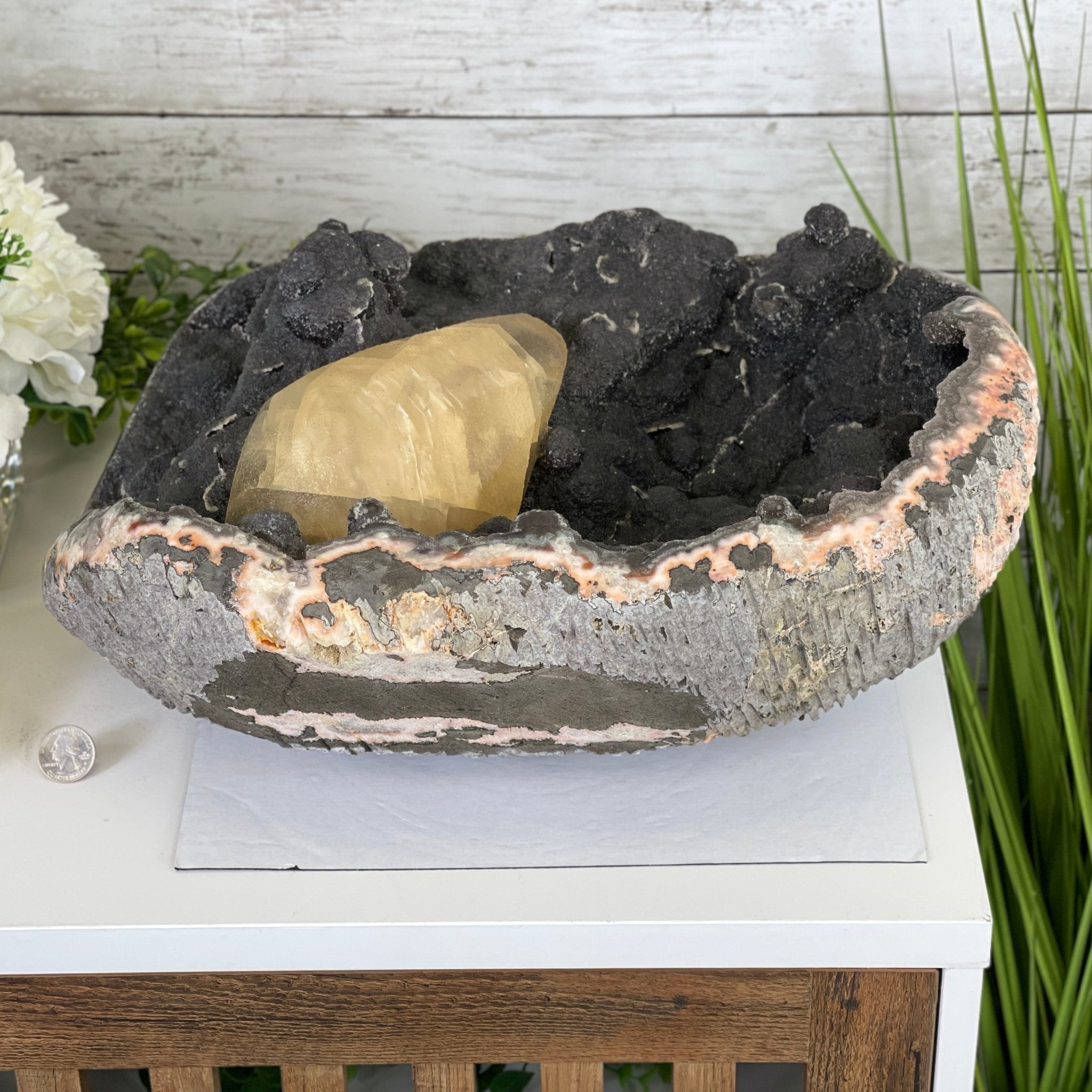 Extra Plus Quality Unique Uruguayan Amethyst Geode, 7.5” tall & 43.3 lbs #5520-0022 by Brazil Gems - Brazil GemsBrazil GemsExtra Plus Quality Unique Uruguayan Amethyst Geode, 7.5” tall & 43.3 lbs #5520-0022 by Brazil GemsClusters: Unique & Freeform5520-0022