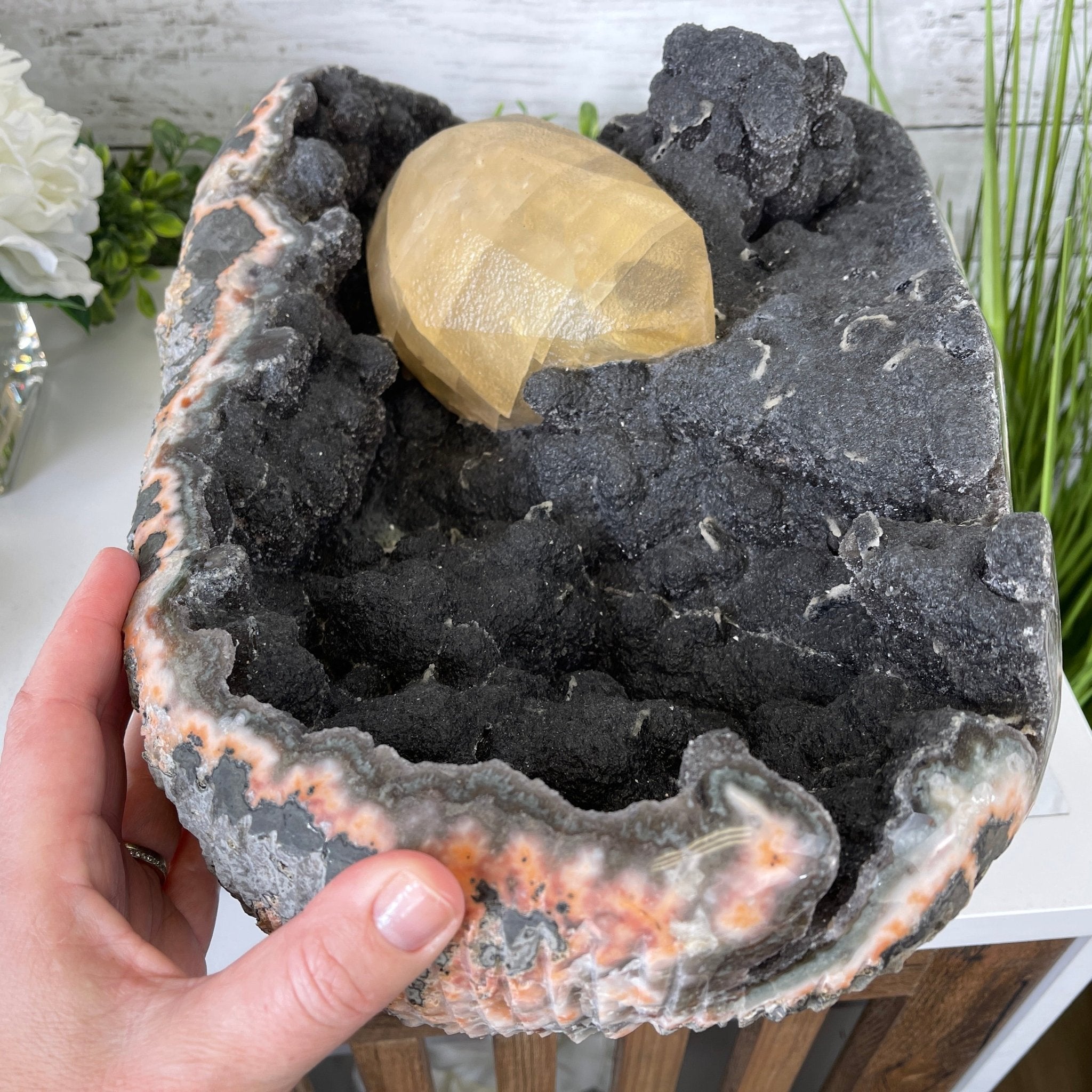 Extra Plus Quality Unique Uruguayan Amethyst Geode, 7.5” tall & 43.3 lbs #5520-0022 by Brazil Gems - Brazil GemsBrazil GemsExtra Plus Quality Unique Uruguayan Amethyst Geode, 7.5” tall & 43.3 lbs #5520-0022 by Brazil GemsClusters: Unique & Freeform5520-0022