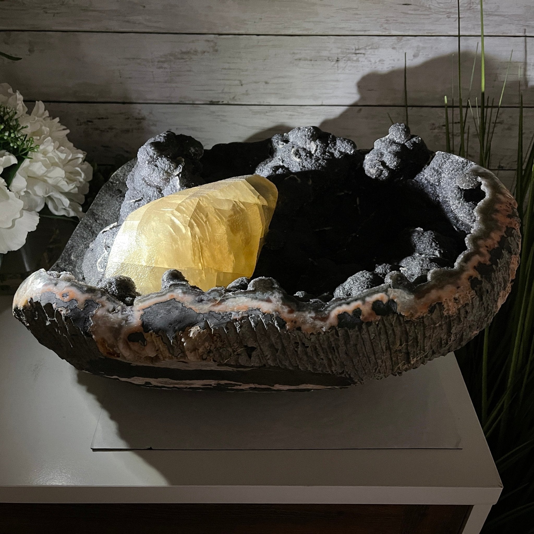 Extra Plus Quality Unique Uruguayan Amethyst Geode, 7.5” tall & 43.3 lbs #5520-0022 by Brazil Gems - Brazil GemsBrazil GemsExtra Plus Quality Unique Uruguayan Amethyst Geode, 7.5” tall & 43.3 lbs #5520-0022 by Brazil GemsClusters: Unique & Freeform5520-0022