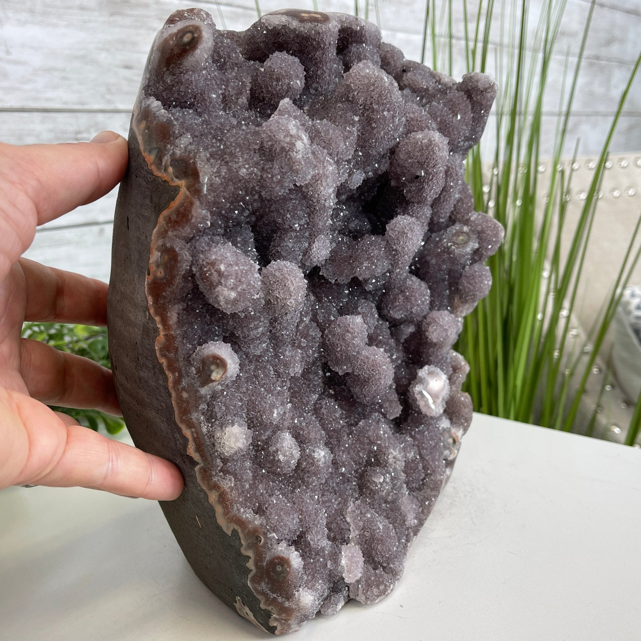 Extra Plus Quality Unique Uruguayan Amethyst Geode, 9” tall & 14.4 lbs #5520-0018 by Brazil Gems - Brazil GemsBrazil GemsExtra Plus Quality Unique Uruguayan Amethyst Geode, 9” tall & 14.4 lbs #5520-0018 by Brazil GemsClusters: Unique & Freeform5520-0018