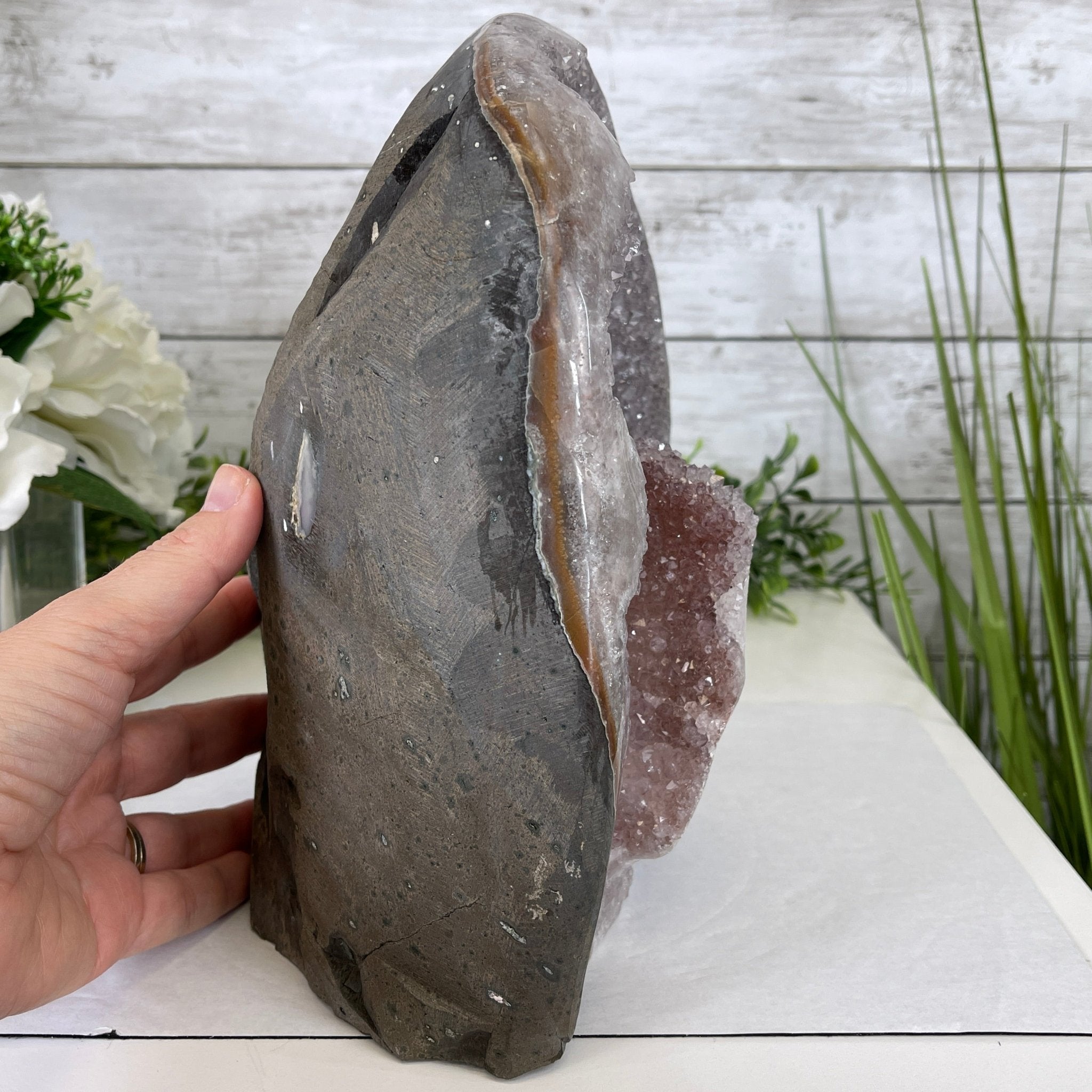 Extra Plus Quality Unique Uruguayan Amethyst Geode, 9.75” tall & 19.4 lbs #5520-0020 by Brazil Gems - Brazil GemsBrazil GemsExtra Plus Quality Unique Uruguayan Amethyst Geode, 9.75” tall & 19.4 lbs #5520-0020 by Brazil GemsClusters: Unique & Freeform5520-0020