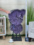 Extra Plus Uruguayan Amethyst Cluster on a Metal Base, 167.6 lbs & 41.1" Tall, #5491 - 0249 - Brazil GemsBrazil GemsExtra Plus Uruguayan Amethyst Cluster on a Metal Base, 167.6 lbs & 41.1" Tall, #5491 - 0249Clusters on Fixed Bases5491 - 0249