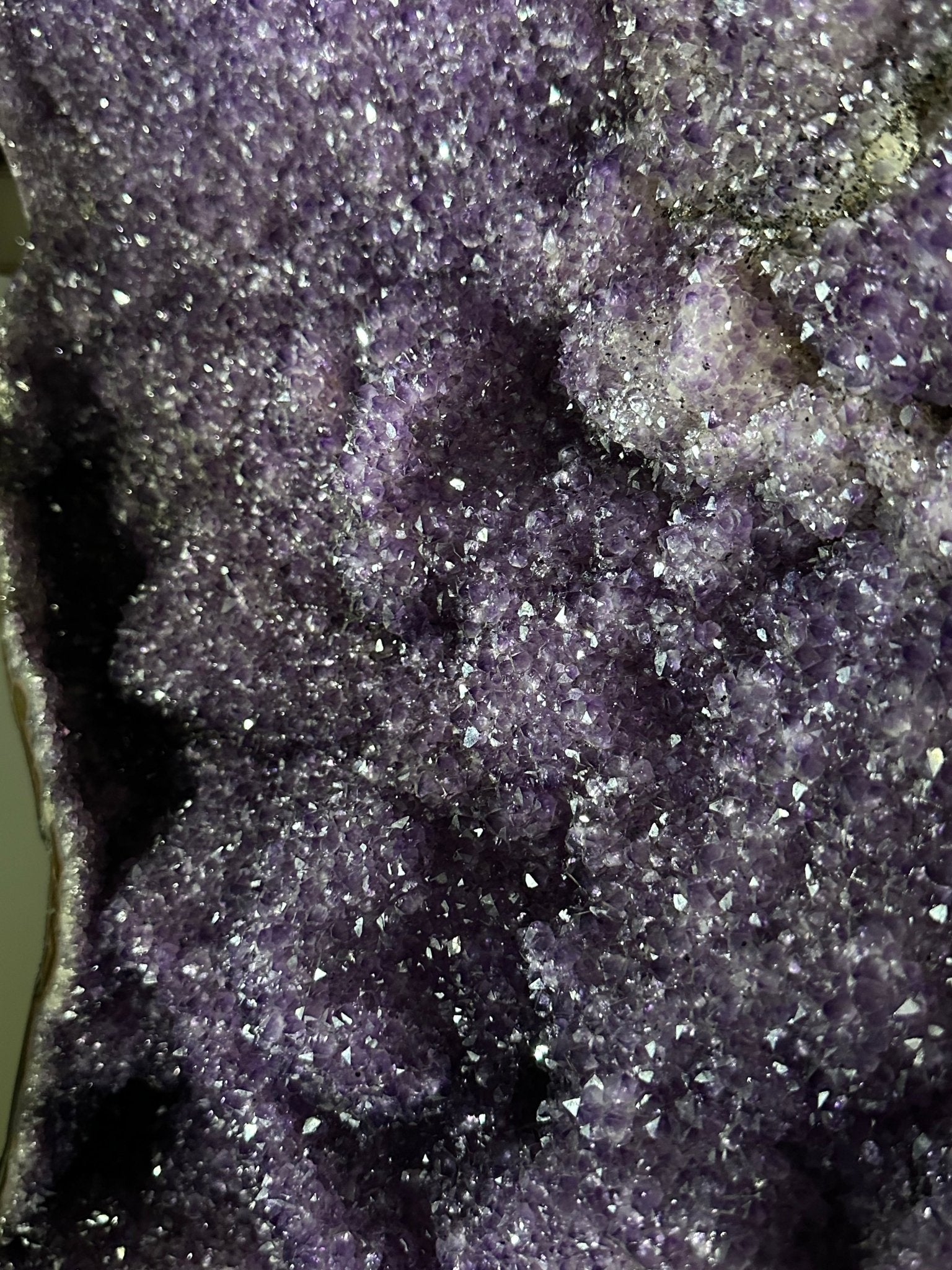Extra Plus Uruguayan Amethyst Cluster on a Metal Base, 167.6 lbs & 41.1" Tall, #5491 - 0249 - Brazil GemsBrazil GemsExtra Plus Uruguayan Amethyst Cluster on a Metal Base, 167.6 lbs & 41.1" Tall, #5491 - 0249Clusters on Fixed Bases5491 - 0249