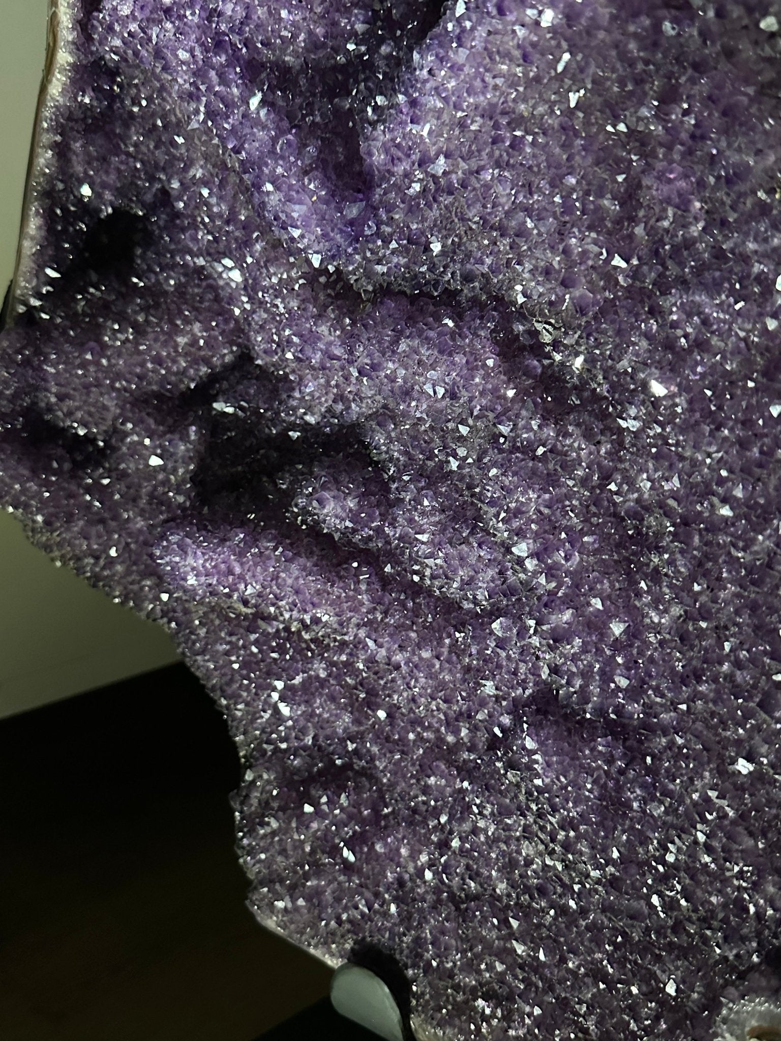 Extra Plus Uruguayan Amethyst Cluster on a Metal Base, 167.6 lbs & 41.1" Tall, #5491 - 0249 - Brazil GemsBrazil GemsExtra Plus Uruguayan Amethyst Cluster on a Metal Base, 167.6 lbs & 41.1" Tall, #5491 - 0249Clusters on Fixed Bases5491 - 0249