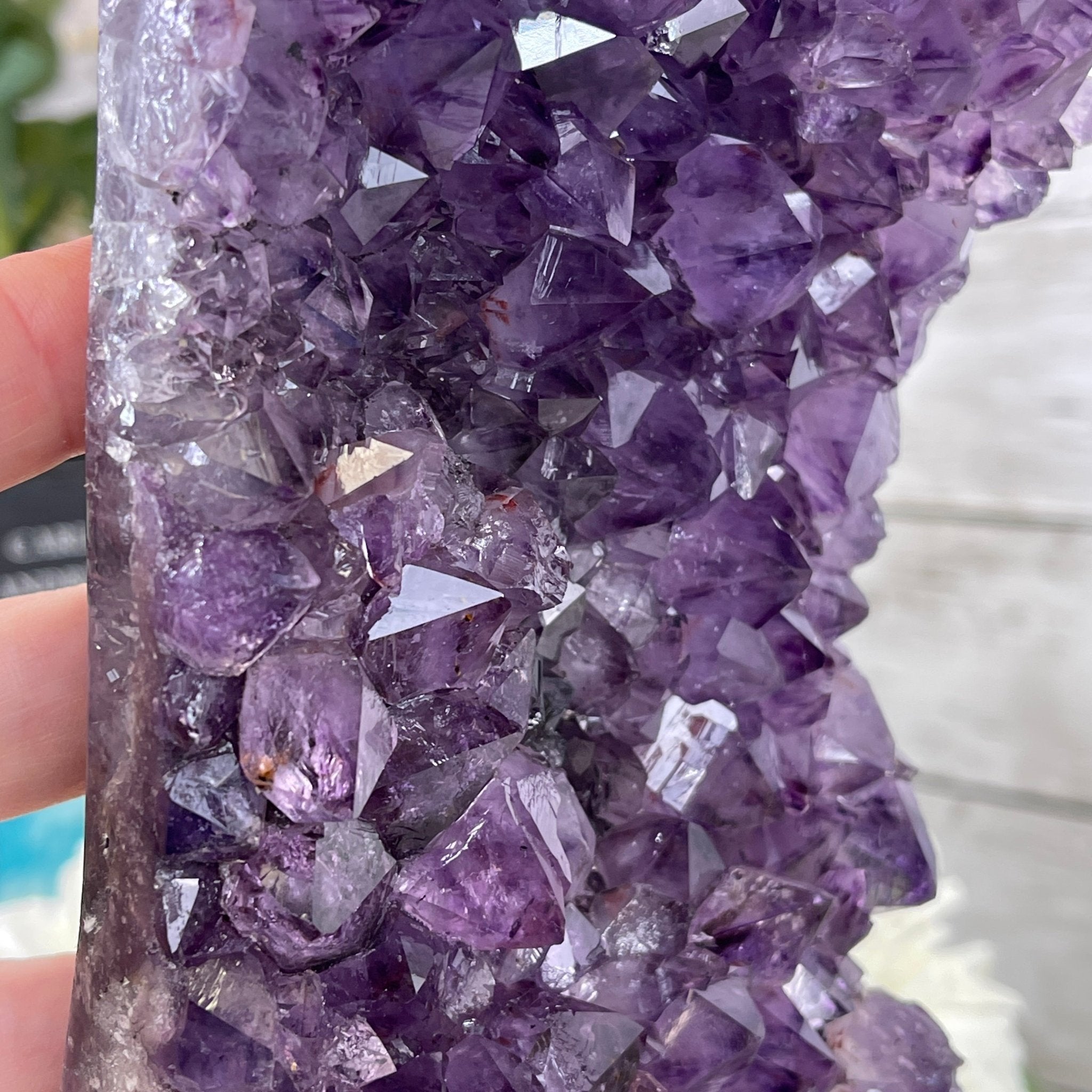 Extra Quality 2-Sided Brazilian Amethyst Cathedral, 28 lbs, 16.7" tall, #5605-0056 by Brazil Gems - Brazil GemsBrazil GemsExtra Quality 2-Sided Brazilian Amethyst Cathedral, 28 lbs, 16.7" tall, #5605-0056 by Brazil GemsOpen 2-Sided Cathedrals5605-0056