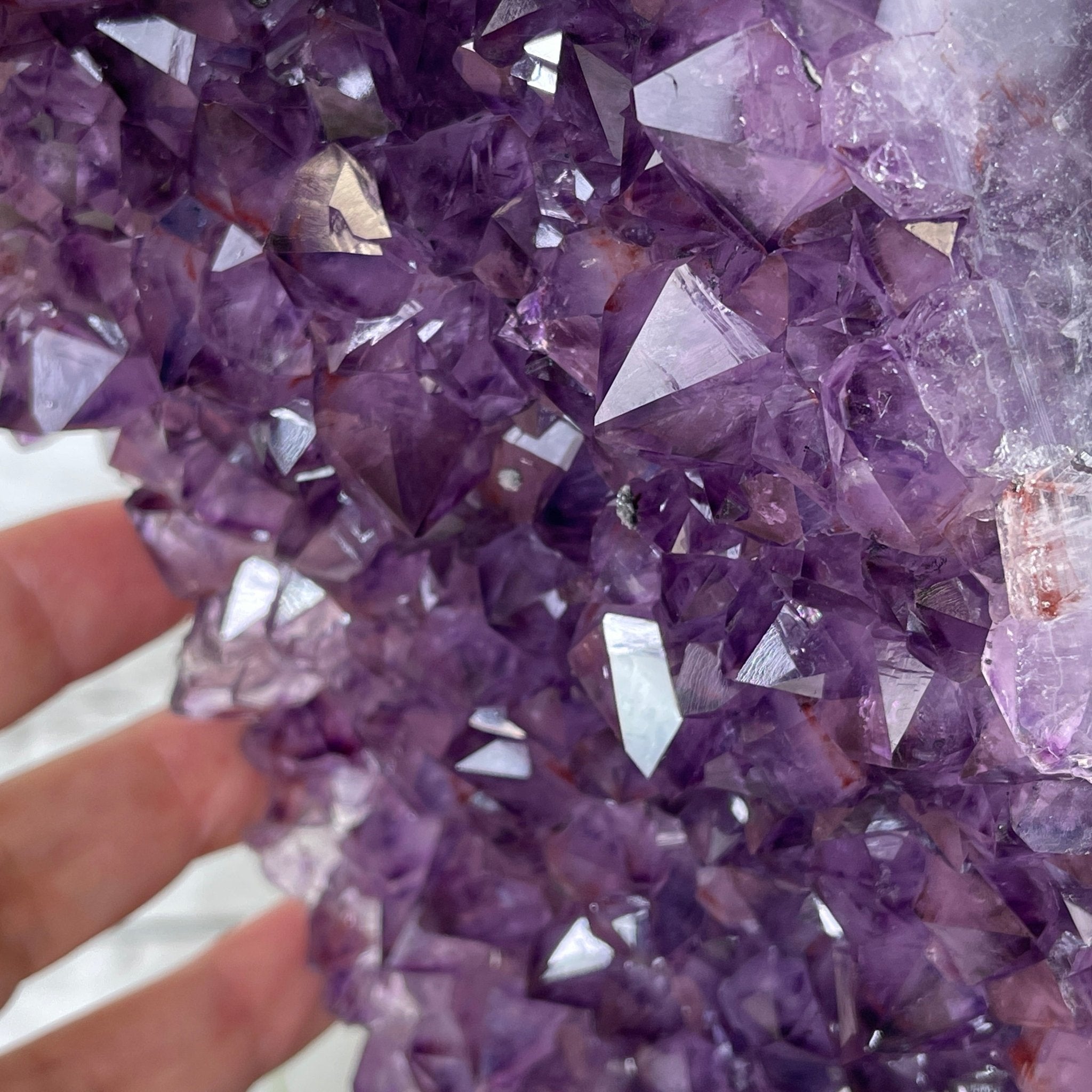 Extra Quality 2-Sided Brazilian Amethyst Cathedral, 28 lbs, 16.7" tall, #5605-0056 by Brazil Gems - Brazil GemsBrazil GemsExtra Quality 2-Sided Brazilian Amethyst Cathedral, 28 lbs, 16.7" tall, #5605-0056 by Brazil GemsOpen 2-Sided Cathedrals5605-0056