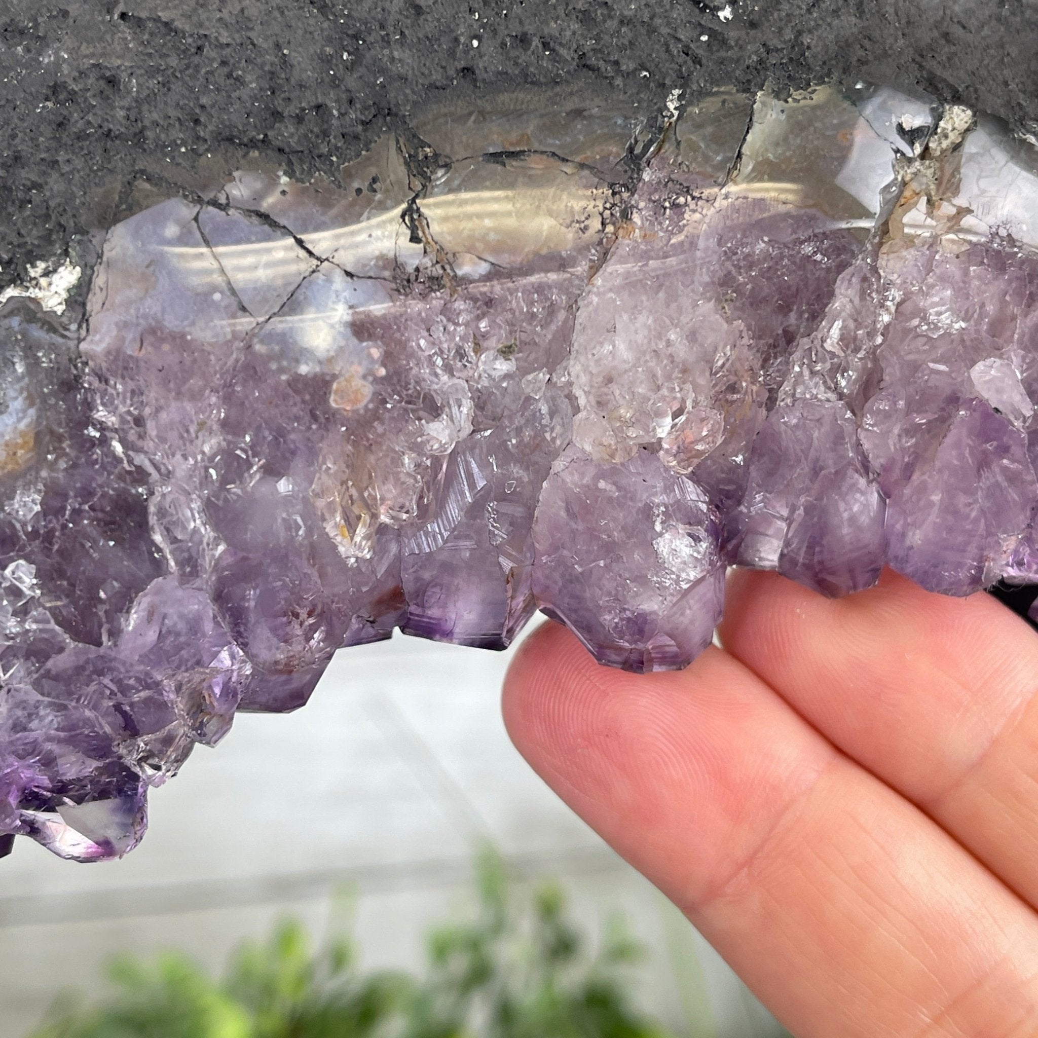 Extra Quality 2-Sided Brazilian Amethyst Cathedral, 28 lbs, 16.7" tall, #5605-0056 by Brazil Gems - Brazil GemsBrazil GemsExtra Quality 2-Sided Brazilian Amethyst Cathedral, 28 lbs, 16.7" tall, #5605-0056 by Brazil GemsOpen 2-Sided Cathedrals5605-0056