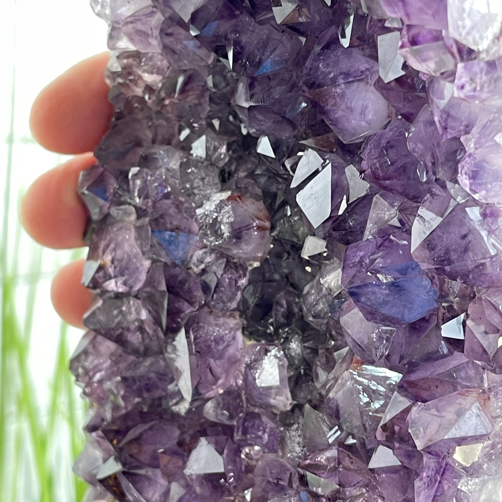 Extra Quality 2-Sided Brazilian Amethyst Cathedral, 28 lbs, 16.7" tall, #5605-0056 by Brazil Gems - Brazil GemsBrazil GemsExtra Quality 2-Sided Brazilian Amethyst Cathedral, 28 lbs, 16.7" tall, #5605-0056 by Brazil GemsOpen 2-Sided Cathedrals5605-0056