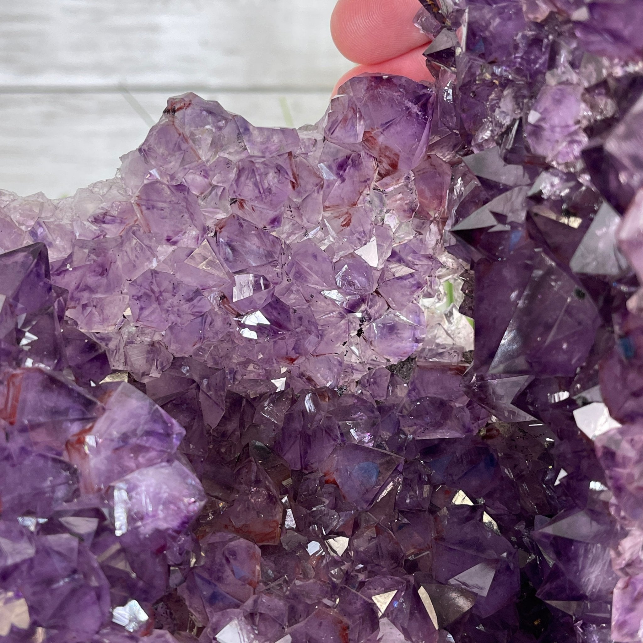 Extra Quality 2-Sided Brazilian Amethyst Cathedral, 28 lbs, 16.7" tall, #5605-0056 by Brazil Gems - Brazil GemsBrazil GemsExtra Quality 2-Sided Brazilian Amethyst Cathedral, 28 lbs, 16.7" tall, #5605-0056 by Brazil GemsOpen 2-Sided Cathedrals5605-0056