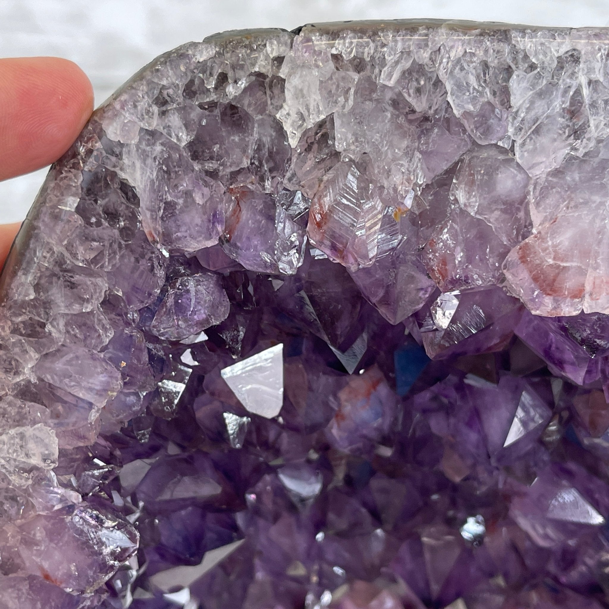 Extra Quality 2-Sided Brazilian Amethyst Cathedral, 28 lbs, 16.7" tall, #5605-0056 by Brazil Gems - Brazil GemsBrazil GemsExtra Quality 2-Sided Brazilian Amethyst Cathedral, 28 lbs, 16.7" tall, #5605-0056 by Brazil GemsOpen 2-Sided Cathedrals5605-0056