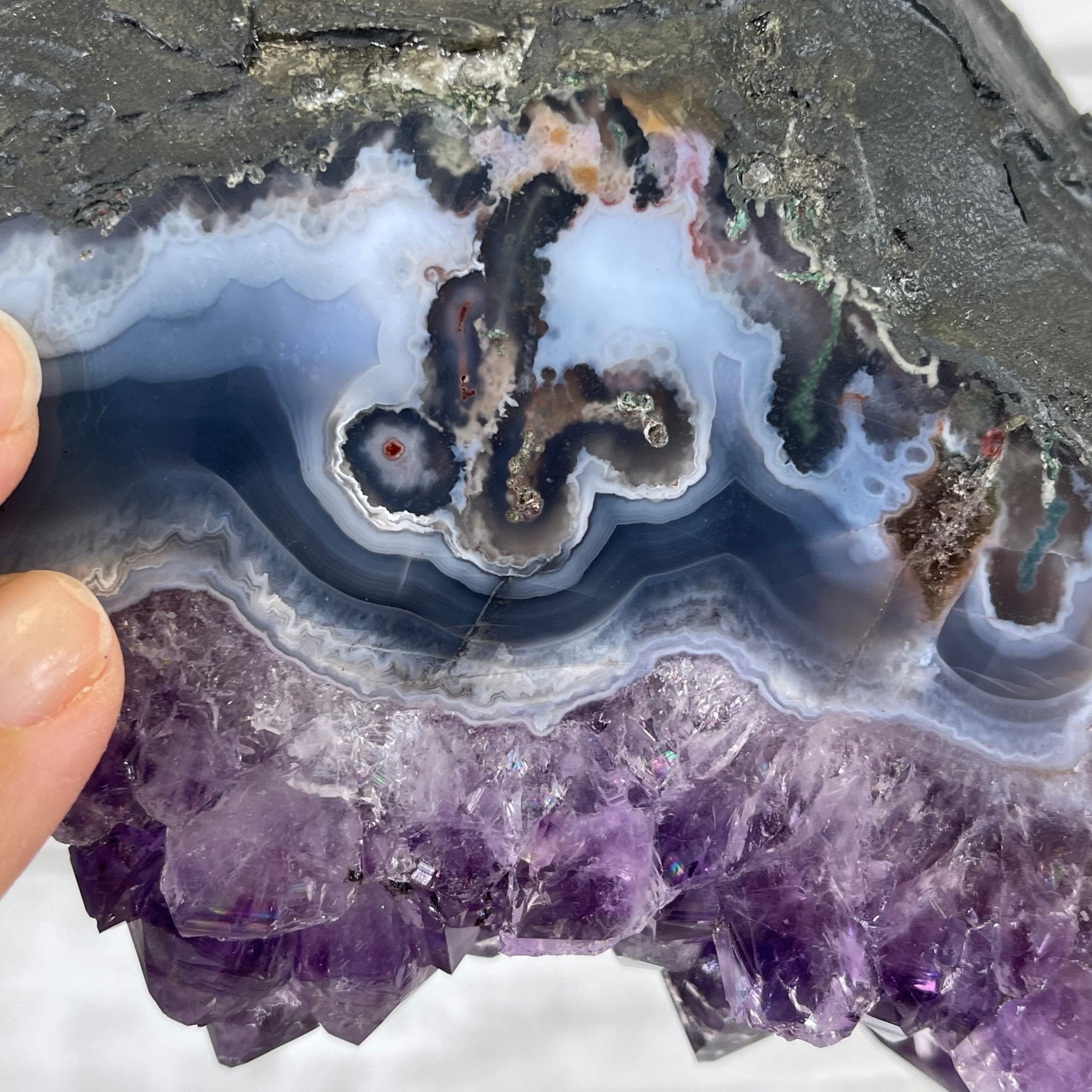 Extra Quality 2-Sided Brazilian Amethyst Cathedral, 32.2 lbs, 22.1" tall, #5605-0070 by Brazil Gems - Brazil GemsBrazil GemsExtra Quality 2-Sided Brazilian Amethyst Cathedral, 32.2 lbs, 22.1" tall, #5605-0070 by Brazil GemsOpen 2-Sided Cathedrals5605-0070