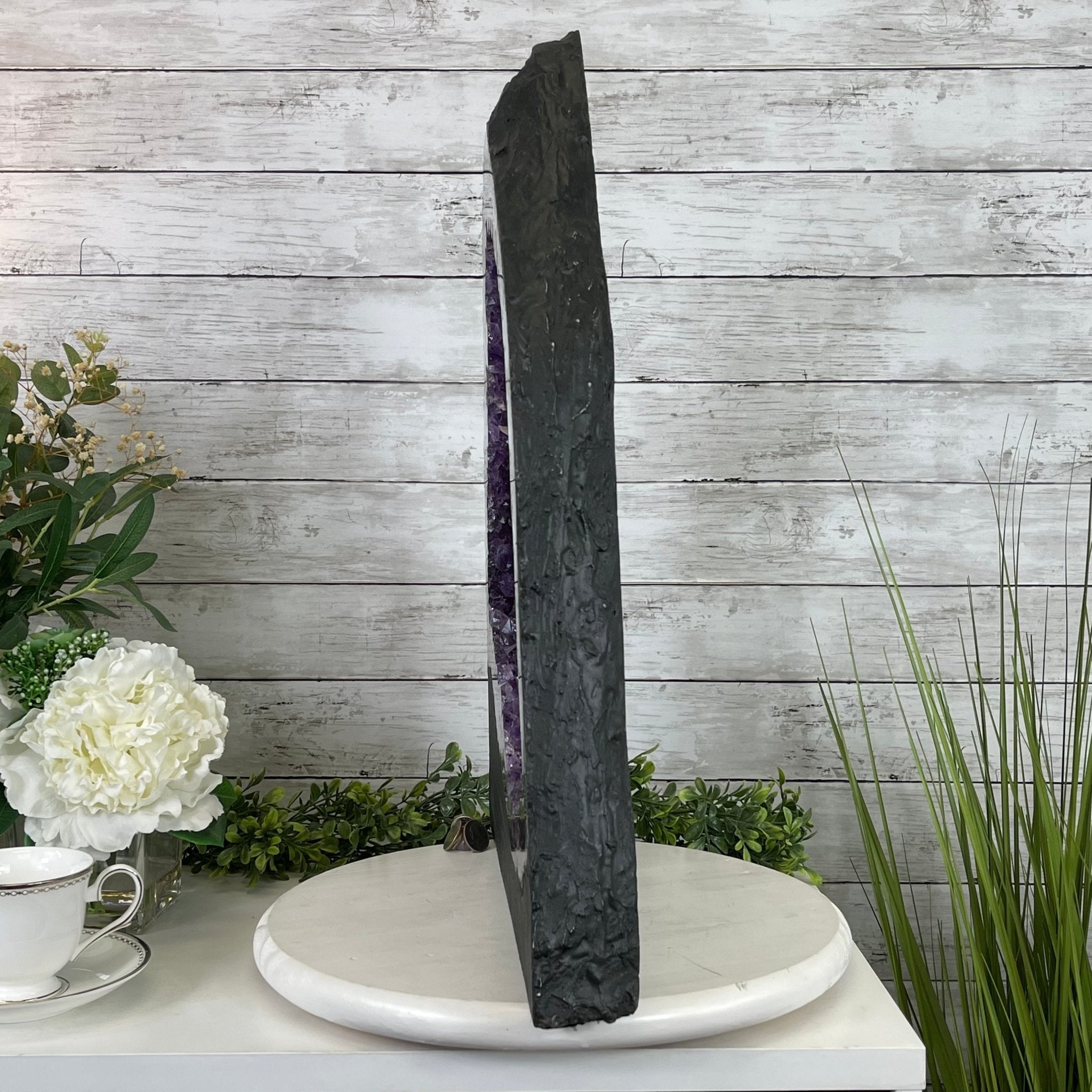 Extra Quality 2-Sided Brazilian Amethyst Cathedral, 32.2 lbs, 22.1" tall, #5605-0070 by Brazil Gems - Brazil GemsBrazil GemsExtra Quality 2-Sided Brazilian Amethyst Cathedral, 32.2 lbs, 22.1" tall, #5605-0070 by Brazil GemsOpen 2-Sided Cathedrals5605-0070