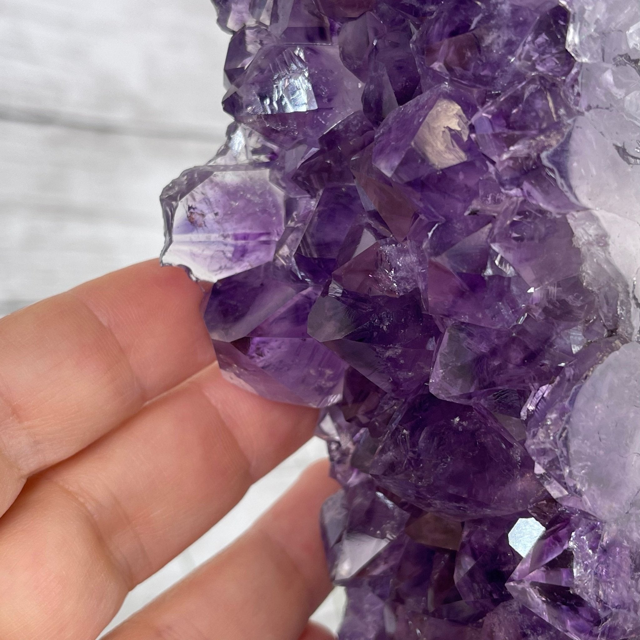 Extra Quality 2-Sided Brazilian Amethyst Cathedral, 32.2 lbs, 22.1" tall, #5605-0070 by Brazil Gems - Brazil GemsBrazil GemsExtra Quality 2-Sided Brazilian Amethyst Cathedral, 32.2 lbs, 22.1" tall, #5605-0070 by Brazil GemsOpen 2-Sided Cathedrals5605-0070