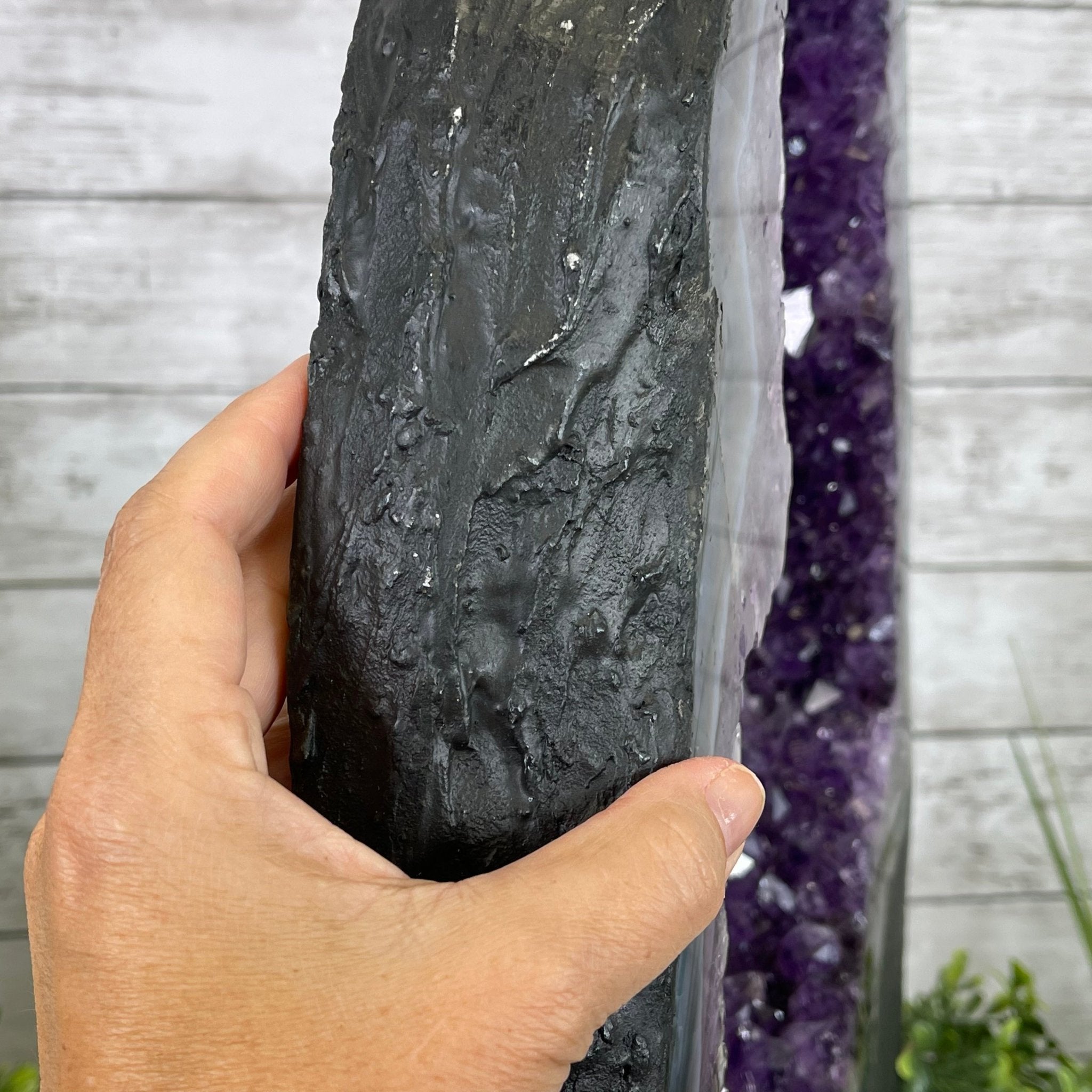Extra Quality 2-Sided Brazilian Amethyst Cathedral, 32.2 lbs, 22.1" tall, #5605-0070 by Brazil Gems - Brazil GemsBrazil GemsExtra Quality 2-Sided Brazilian Amethyst Cathedral, 32.2 lbs, 22.1" tall, #5605-0070 by Brazil GemsOpen 2-Sided Cathedrals5605-0070