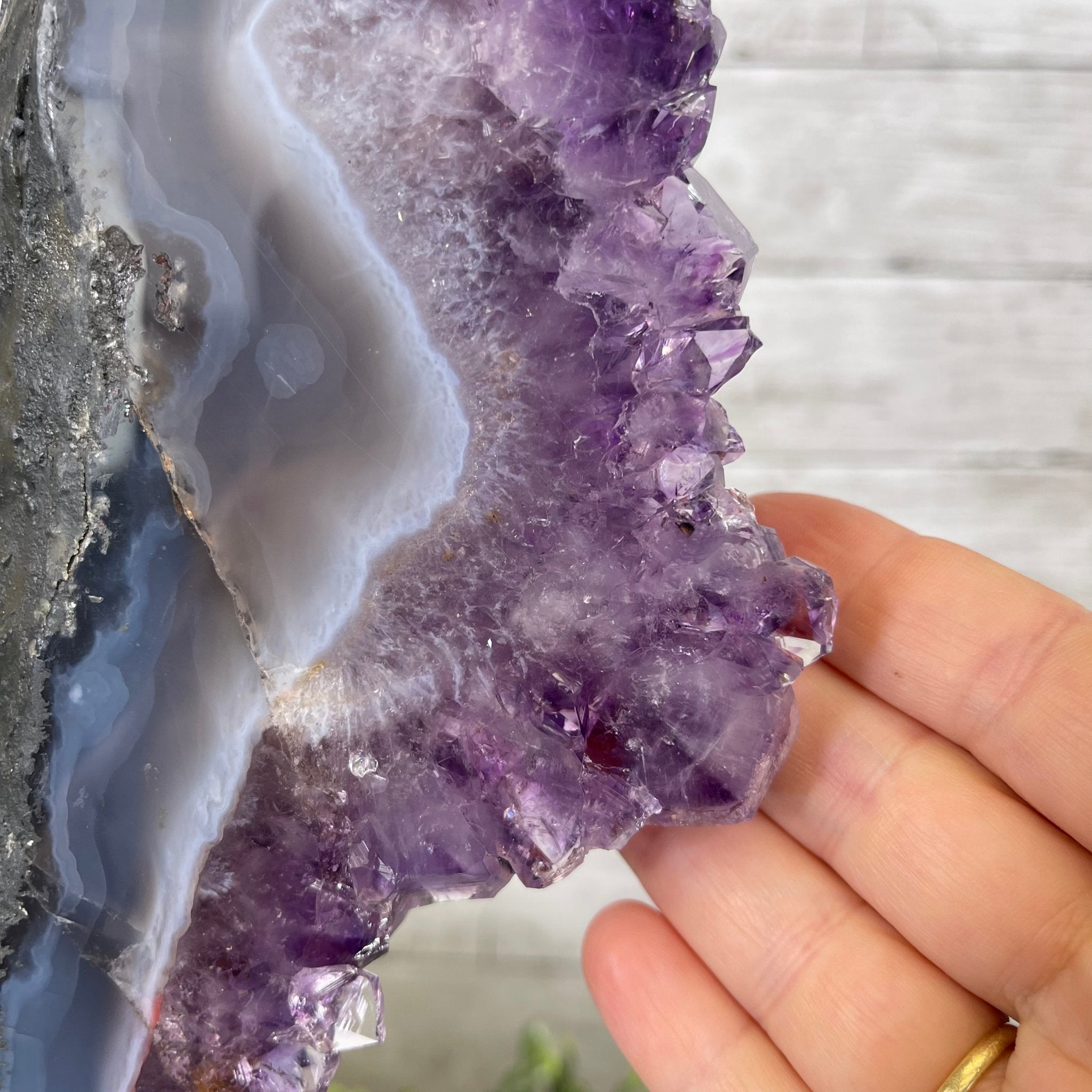 Extra Quality 2-Sided Brazilian Amethyst Cathedral, 32.2 lbs, 22.1" tall, #5605-0070 by Brazil Gems - Brazil GemsBrazil GemsExtra Quality 2-Sided Brazilian Amethyst Cathedral, 32.2 lbs, 22.1" tall, #5605-0070 by Brazil GemsOpen 2-Sided Cathedrals5605-0070