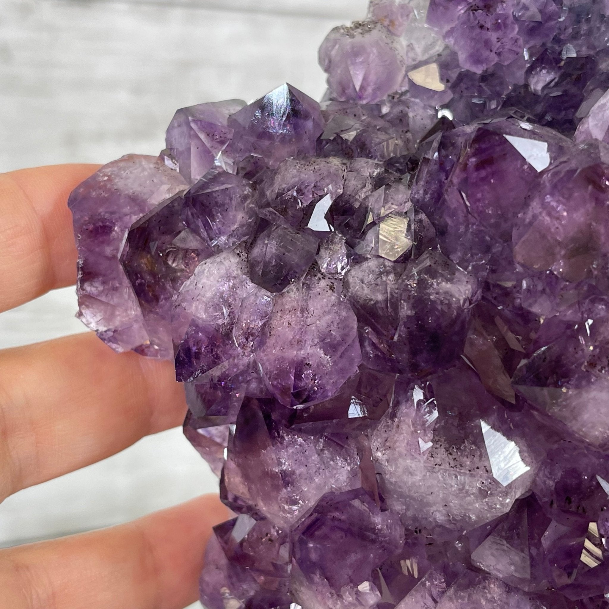 Extra Quality 2-Sided Brazilian Amethyst Cathedral, 33.1 lbs, 21.9" tall, #5605-0071 by Brazil Gems - Brazil GemsBrazil GemsExtra Quality 2-Sided Brazilian Amethyst Cathedral, 33.1 lbs, 21.9" tall, #5605-0071 by Brazil GemsOpen 2-Sided Cathedrals5605-0071