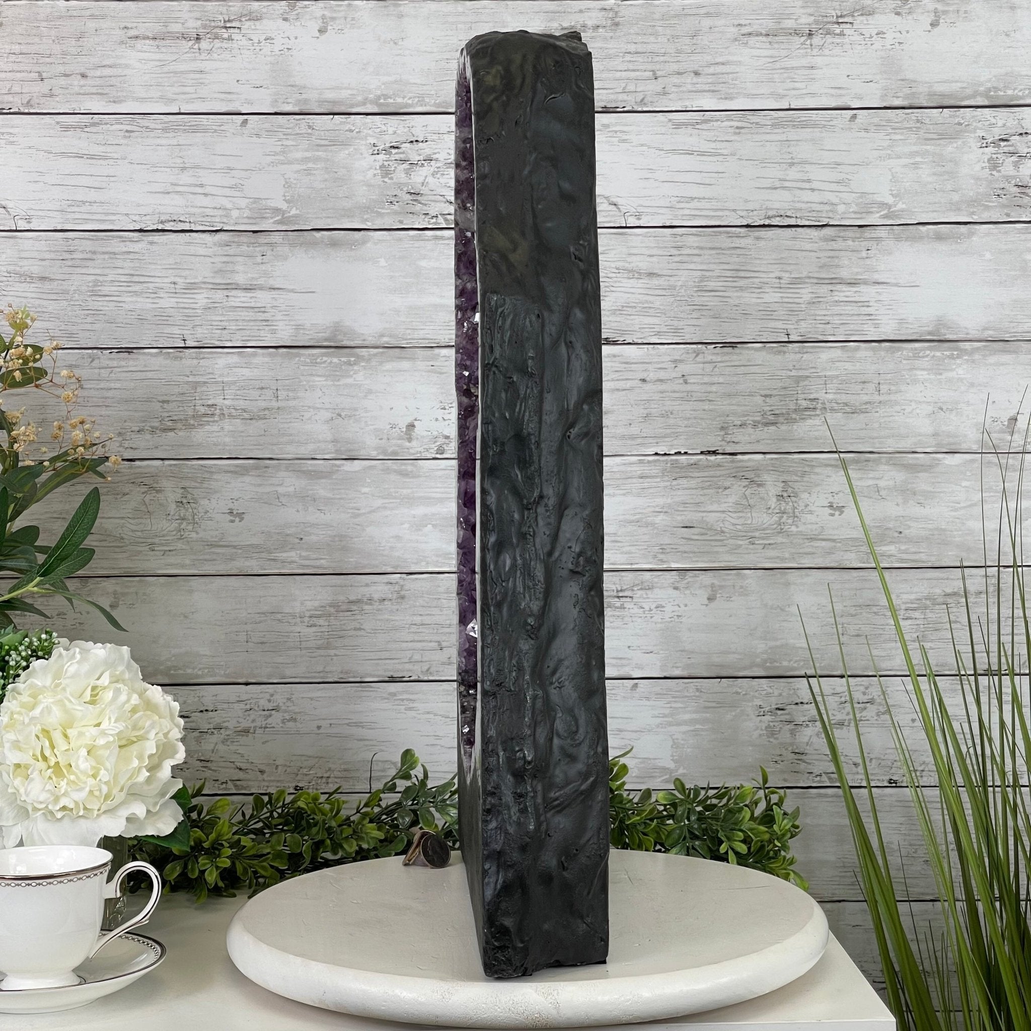 Extra Quality 2-Sided Brazilian Amethyst Cathedral, 33.1 lbs, 21.9" tall, #5605-0071 by Brazil Gems - Brazil GemsBrazil GemsExtra Quality 2-Sided Brazilian Amethyst Cathedral, 33.1 lbs, 21.9" tall, #5605-0071 by Brazil GemsOpen 2-Sided Cathedrals5605-0071