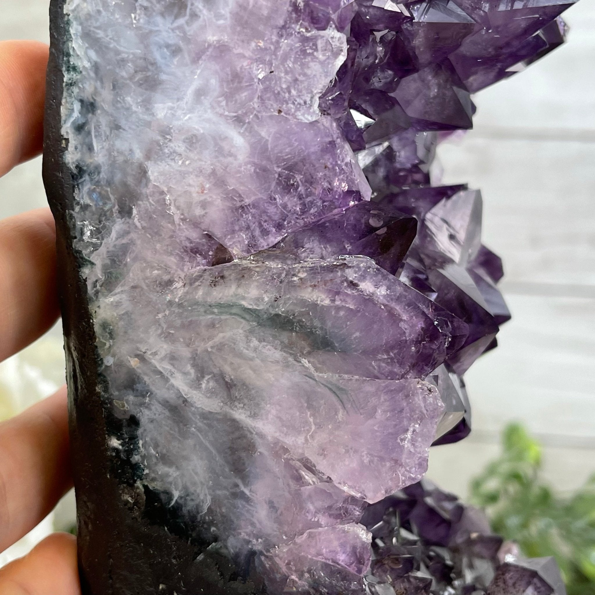 Extra Quality 2-Sided Brazilian Amethyst Cathedral, 33.1 lbs, 21.9" tall, #5605-0071 by Brazil Gems - Brazil GemsBrazil GemsExtra Quality 2-Sided Brazilian Amethyst Cathedral, 33.1 lbs, 21.9" tall, #5605-0071 by Brazil GemsOpen 2-Sided Cathedrals5605-0071