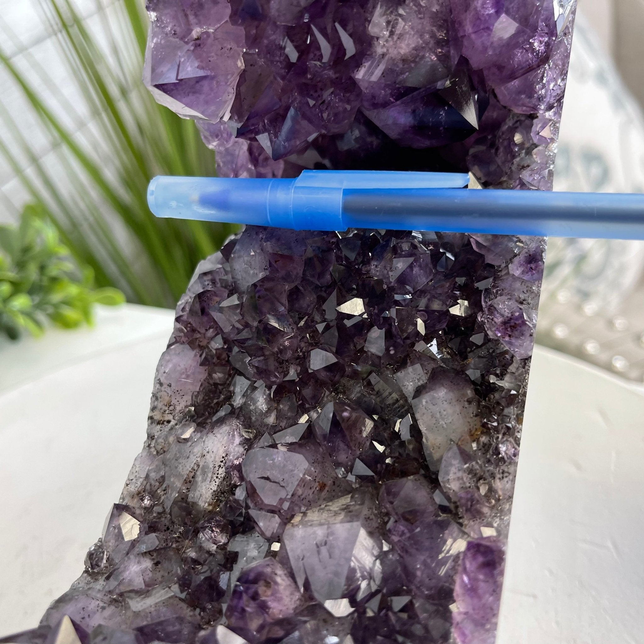 Extra Quality 2-Sided Brazilian Amethyst Cathedral, 33.1 lbs, 21.9" tall, #5605-0071 by Brazil Gems - Brazil GemsBrazil GemsExtra Quality 2-Sided Brazilian Amethyst Cathedral, 33.1 lbs, 21.9" tall, #5605-0071 by Brazil GemsOpen 2-Sided Cathedrals5605-0071