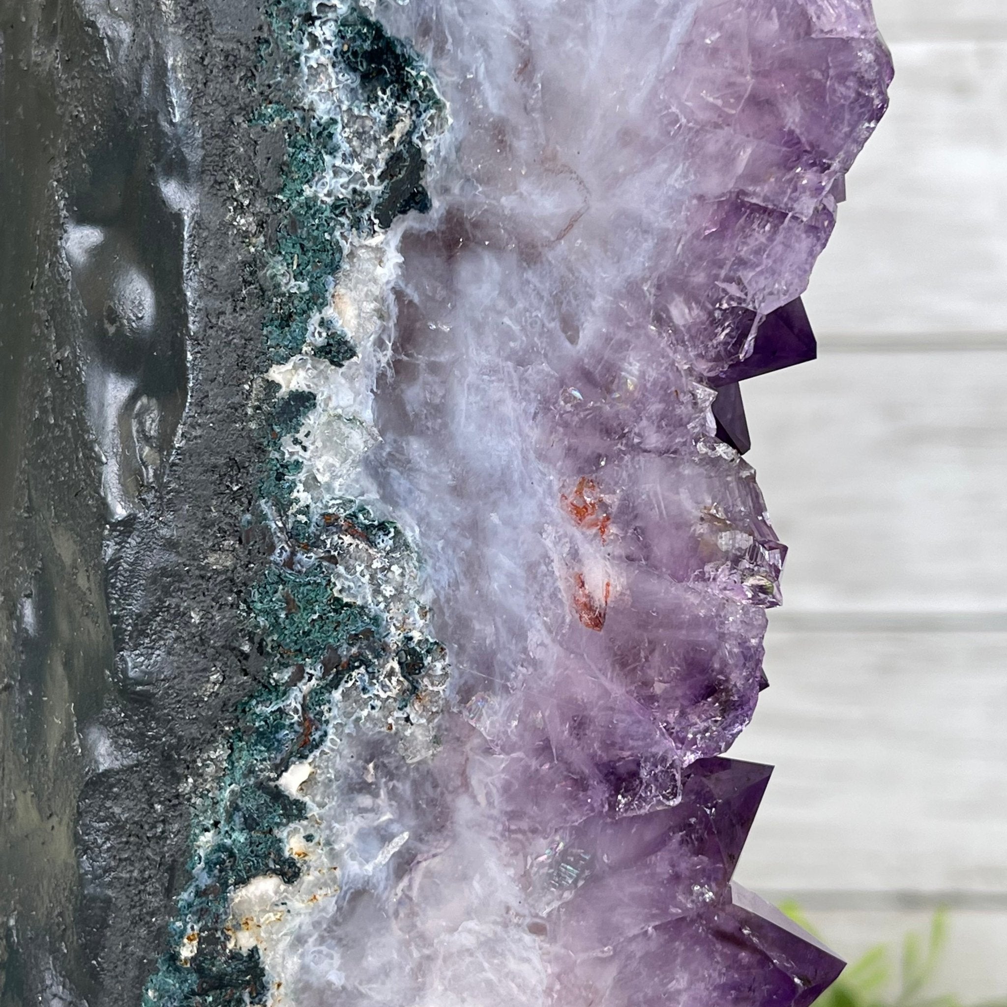 Extra Quality 2-Sided Brazilian Amethyst Cathedral, 33.1 lbs, 21.9" tall, #5605-0071 by Brazil Gems - Brazil GemsBrazil GemsExtra Quality 2-Sided Brazilian Amethyst Cathedral, 33.1 lbs, 21.9" tall, #5605-0071 by Brazil GemsOpen 2-Sided Cathedrals5605-0071