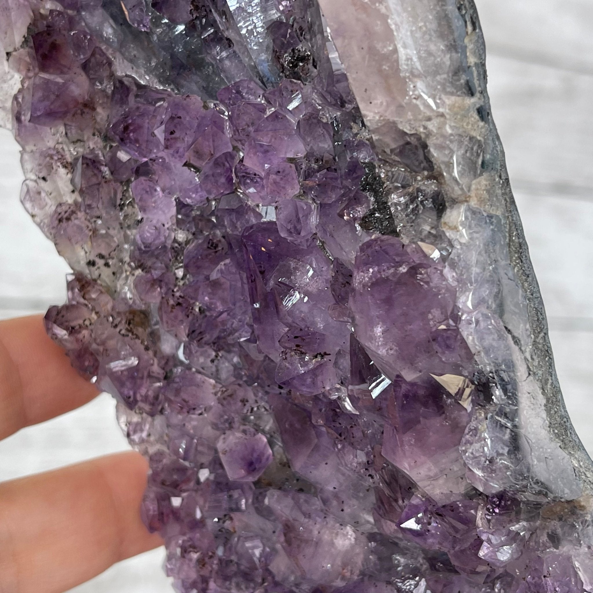 Extra Quality 2-Sided Brazilian Amethyst Cathedral, 33.1 lbs, 21.9" tall, #5605-0071 by Brazil Gems - Brazil GemsBrazil GemsExtra Quality 2-Sided Brazilian Amethyst Cathedral, 33.1 lbs, 21.9" tall, #5605-0071 by Brazil GemsOpen 2-Sided Cathedrals5605-0071