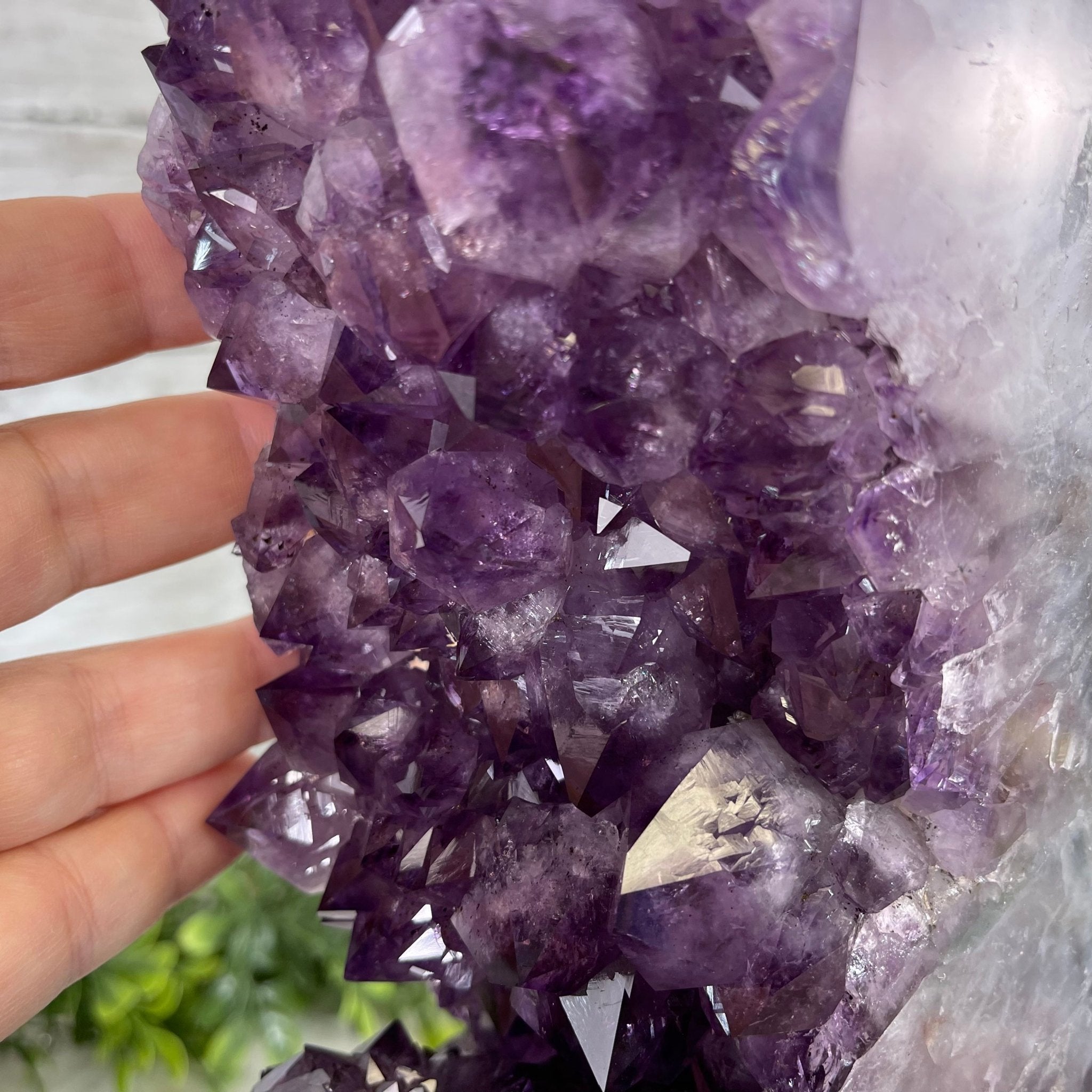 Extra Quality 2-Sided Brazilian Amethyst Cathedral, 33.1 lbs, 21.9" tall, #5605-0071 by Brazil Gems - Brazil GemsBrazil GemsExtra Quality 2-Sided Brazilian Amethyst Cathedral, 33.1 lbs, 21.9" tall, #5605-0071 by Brazil GemsOpen 2-Sided Cathedrals5605-0071