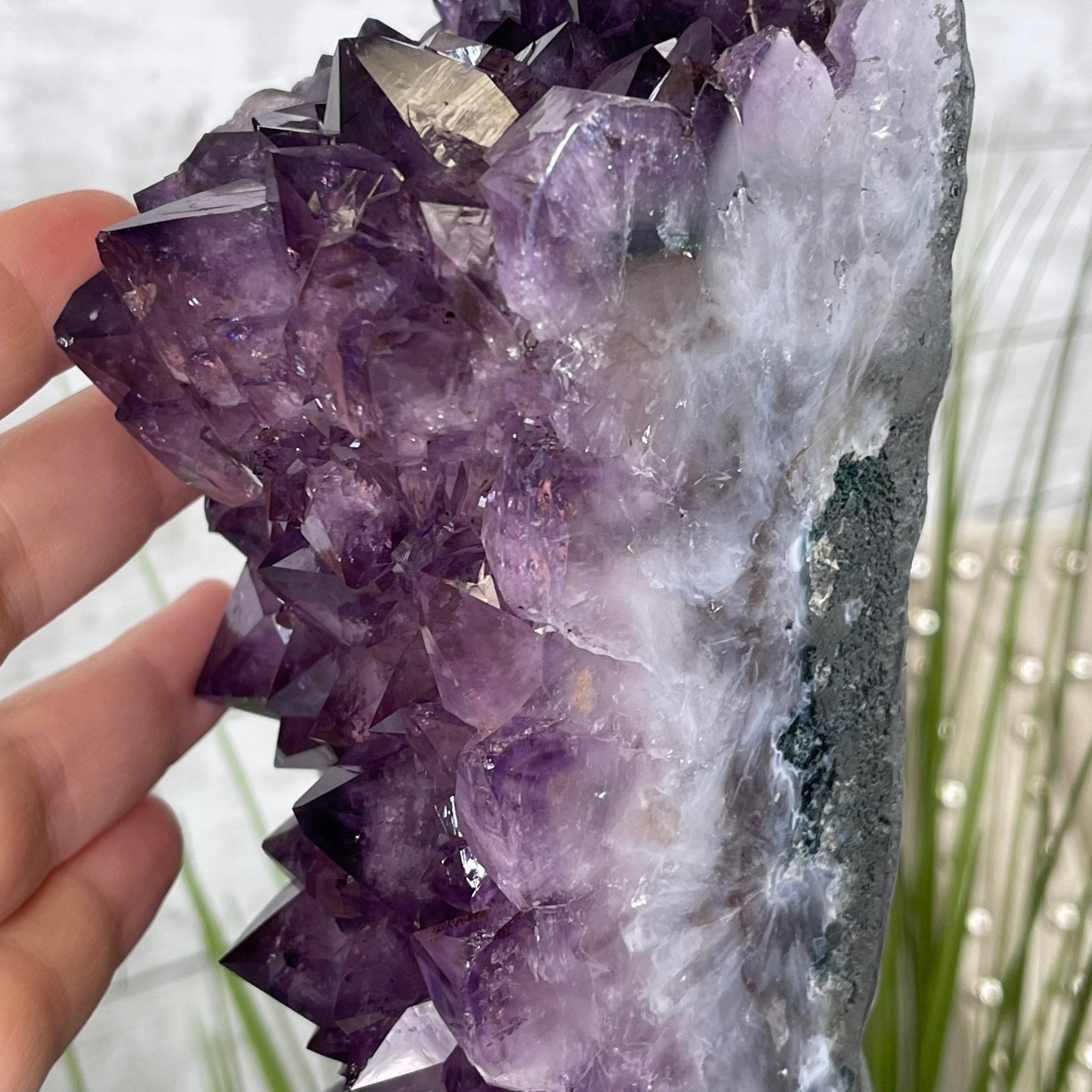 Extra Quality 2-Sided Brazilian Amethyst Cathedral, 33.1 lbs, 21.9" tall, #5605-0071 by Brazil Gems - Brazil GemsBrazil GemsExtra Quality 2-Sided Brazilian Amethyst Cathedral, 33.1 lbs, 21.9" tall, #5605-0071 by Brazil GemsOpen 2-Sided Cathedrals5605-0071