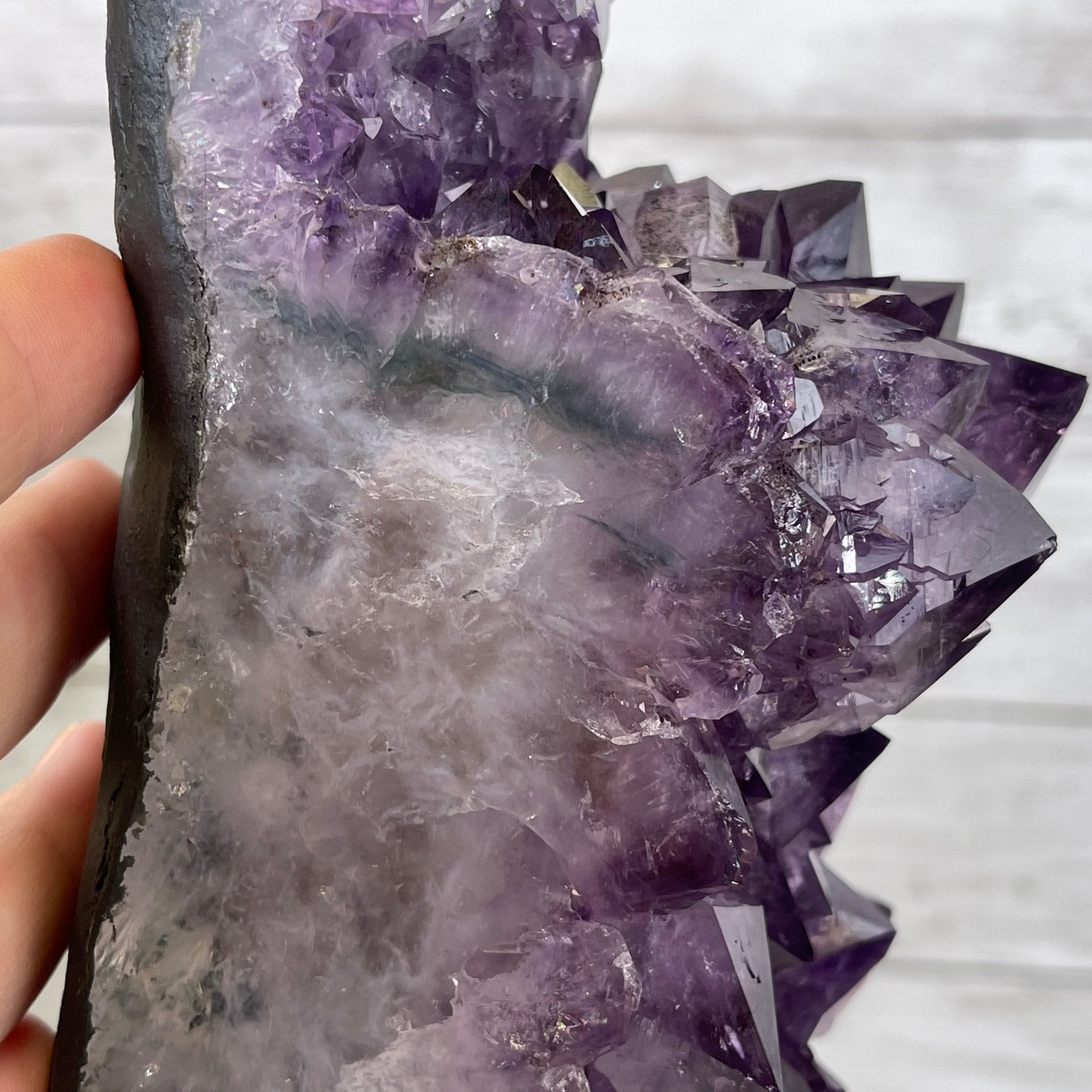 Extra Quality 2-Sided Brazilian Amethyst Cathedral, 33.1 lbs, 21.9" tall, #5605-0071 by Brazil Gems - Brazil GemsBrazil GemsExtra Quality 2-Sided Brazilian Amethyst Cathedral, 33.1 lbs, 21.9" tall, #5605-0071 by Brazil GemsOpen 2-Sided Cathedrals5605-0071