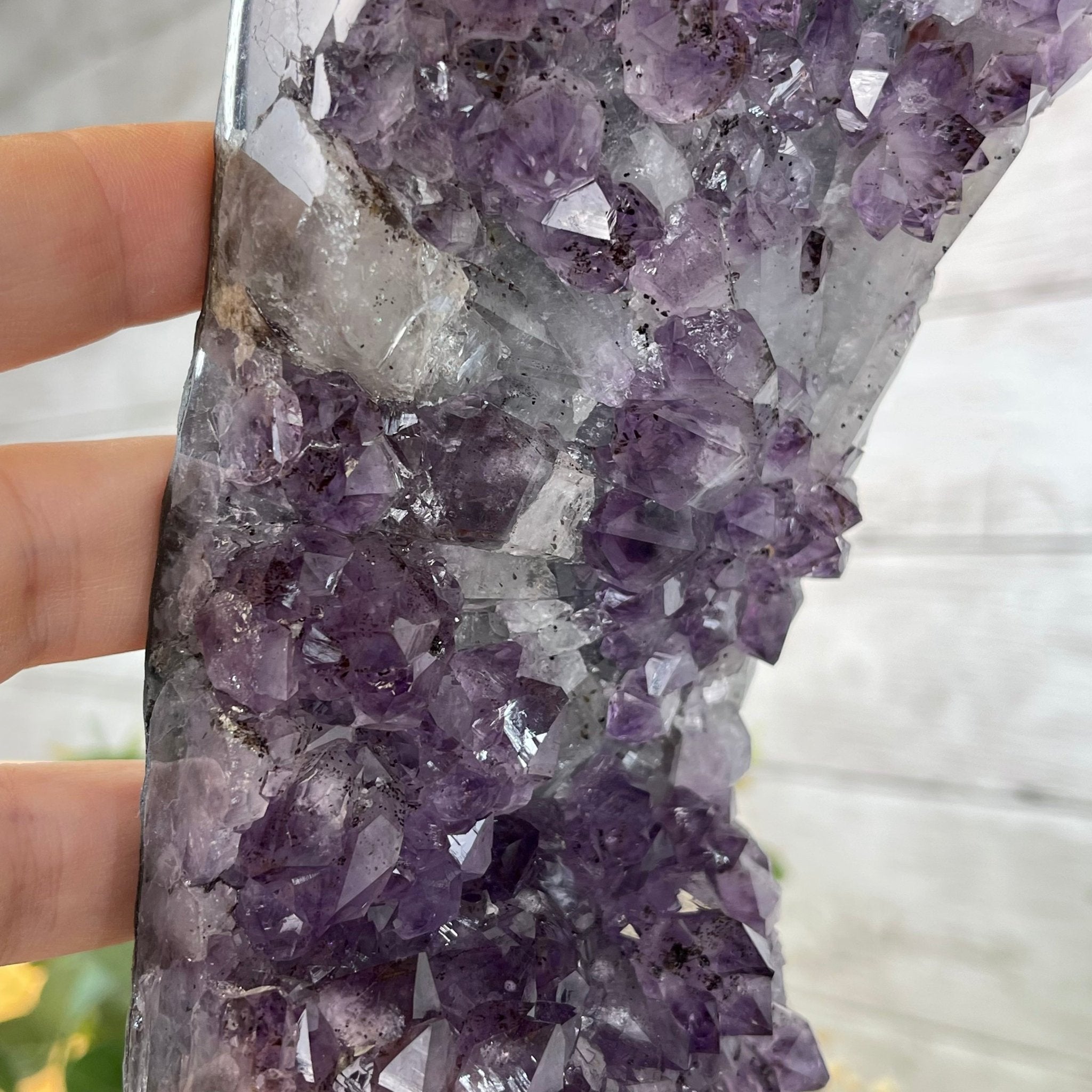 Extra Quality 2-Sided Brazilian Amethyst Cathedral, 33.1 lbs, 21.9" tall, #5605-0071 by Brazil Gems - Brazil GemsBrazil GemsExtra Quality 2-Sided Brazilian Amethyst Cathedral, 33.1 lbs, 21.9" tall, #5605-0071 by Brazil GemsOpen 2-Sided Cathedrals5605-0071