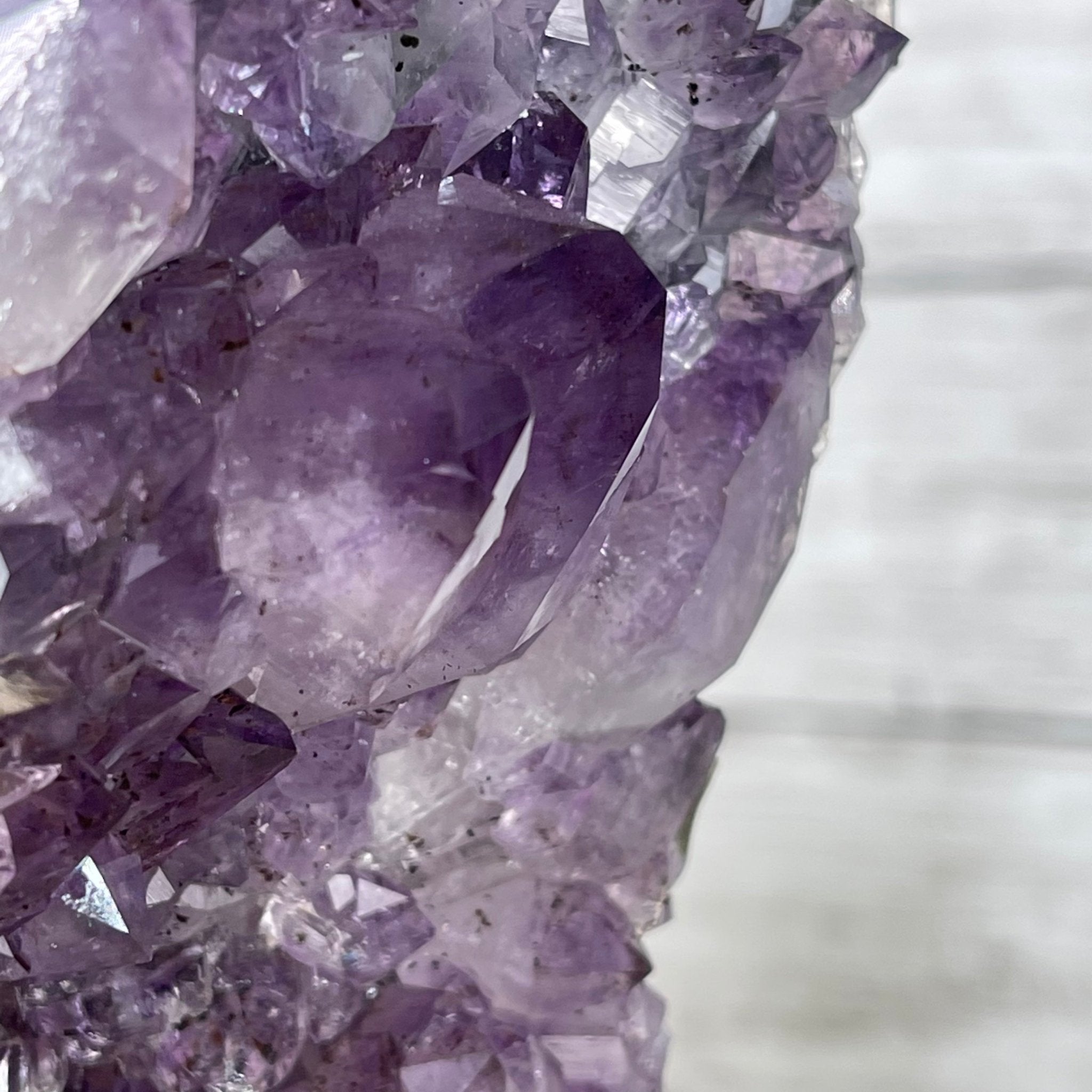 Extra Quality 2-Sided Brazilian Amethyst Cathedral, 33.3 lbs, 21.4" tall, #5605-0072 by Brazil Gems - Brazil GemsBrazil GemsExtra Quality 2-Sided Brazilian Amethyst Cathedral, 33.3 lbs, 21.4" tall, #5605-0072 by Brazil GemsOpen 2-Sided Cathedrals5605-0072