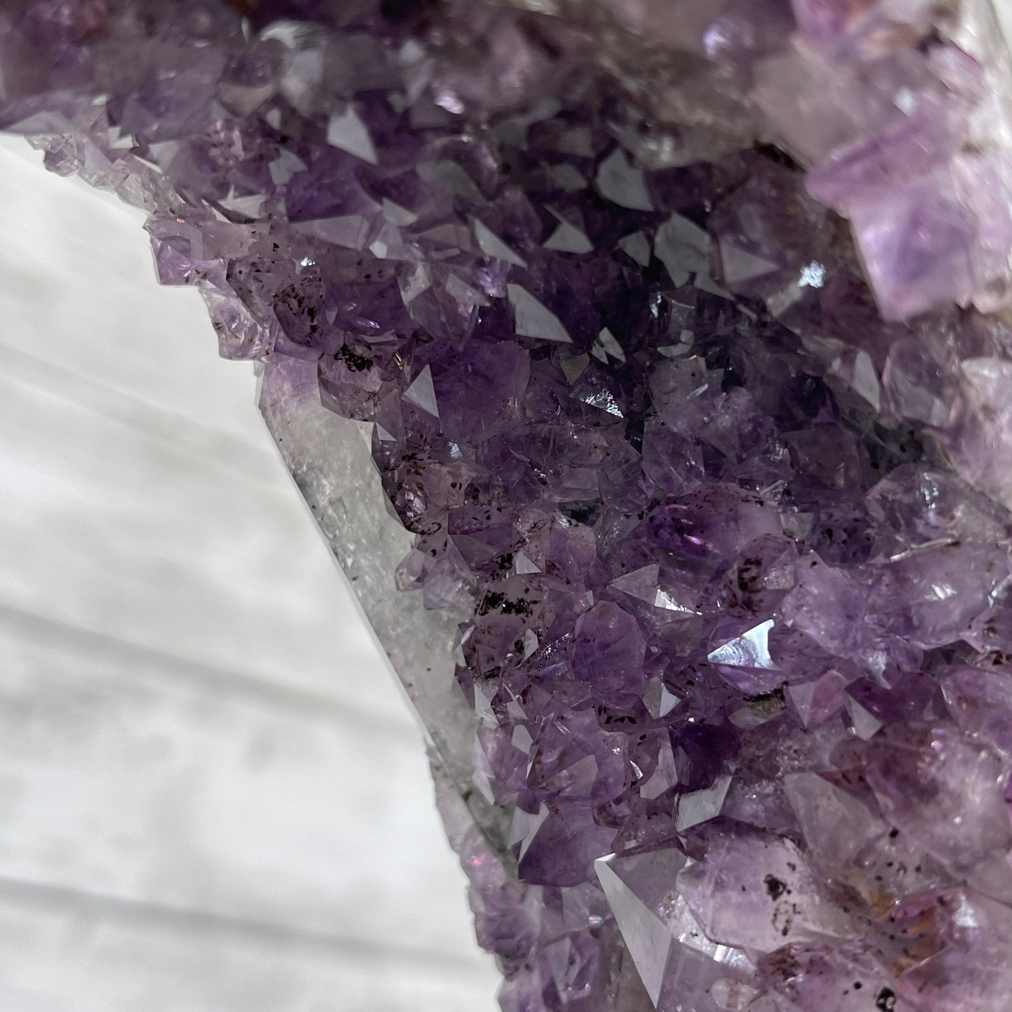 Extra Quality 2-Sided Brazilian Amethyst Cathedral, 33.3 lbs, 21.4" tall, #5605-0072 by Brazil Gems - Brazil GemsBrazil GemsExtra Quality 2-Sided Brazilian Amethyst Cathedral, 33.3 lbs, 21.4" tall, #5605-0072 by Brazil GemsOpen 2-Sided Cathedrals5605-0072