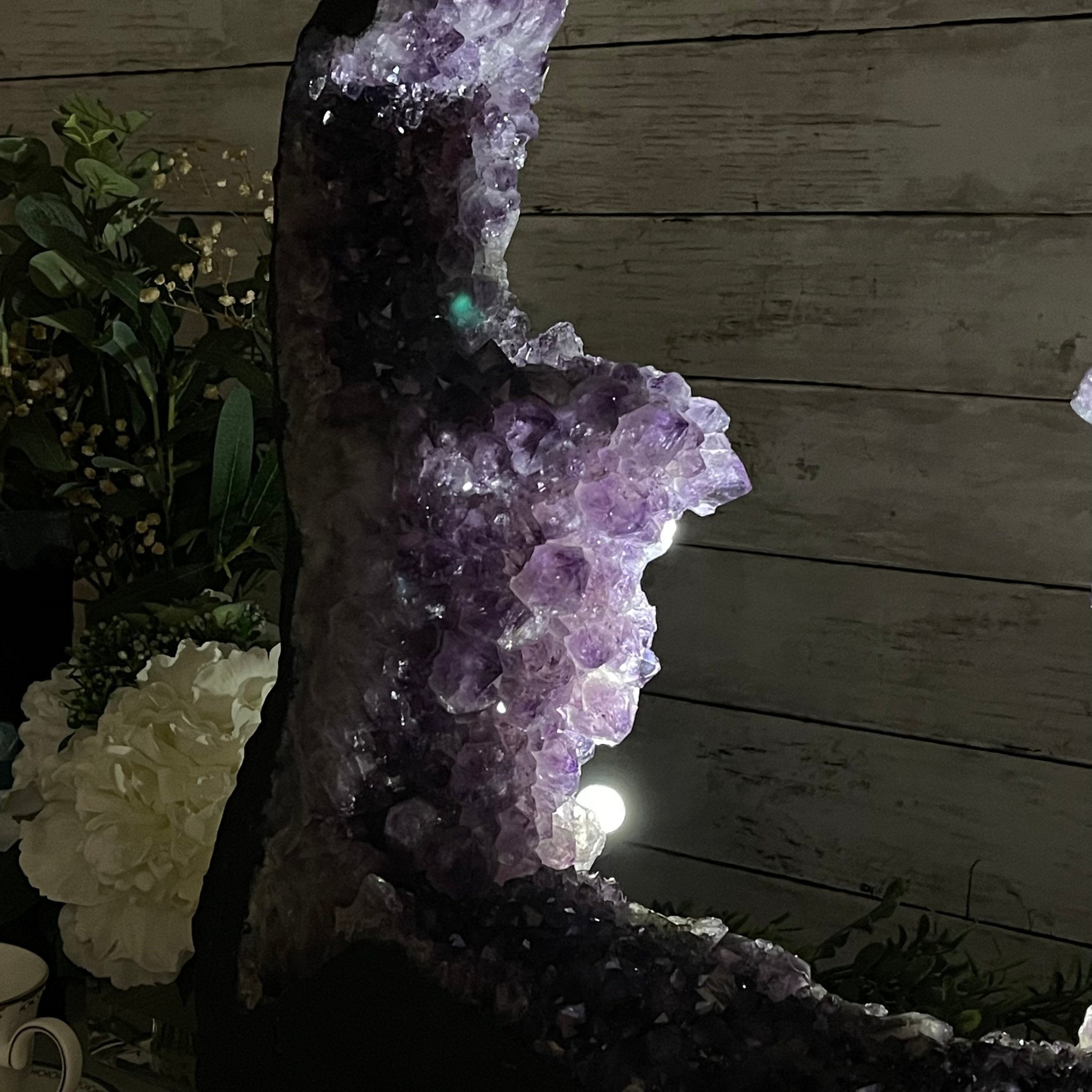 Extra Quality 2-Sided Brazilian Amethyst Cathedral, 33.3 lbs, 21.4" tall, #5605-0072 by Brazil Gems - Brazil GemsBrazil GemsExtra Quality 2-Sided Brazilian Amethyst Cathedral, 33.3 lbs, 21.4" tall, #5605-0072 by Brazil GemsOpen 2-Sided Cathedrals5605-0072