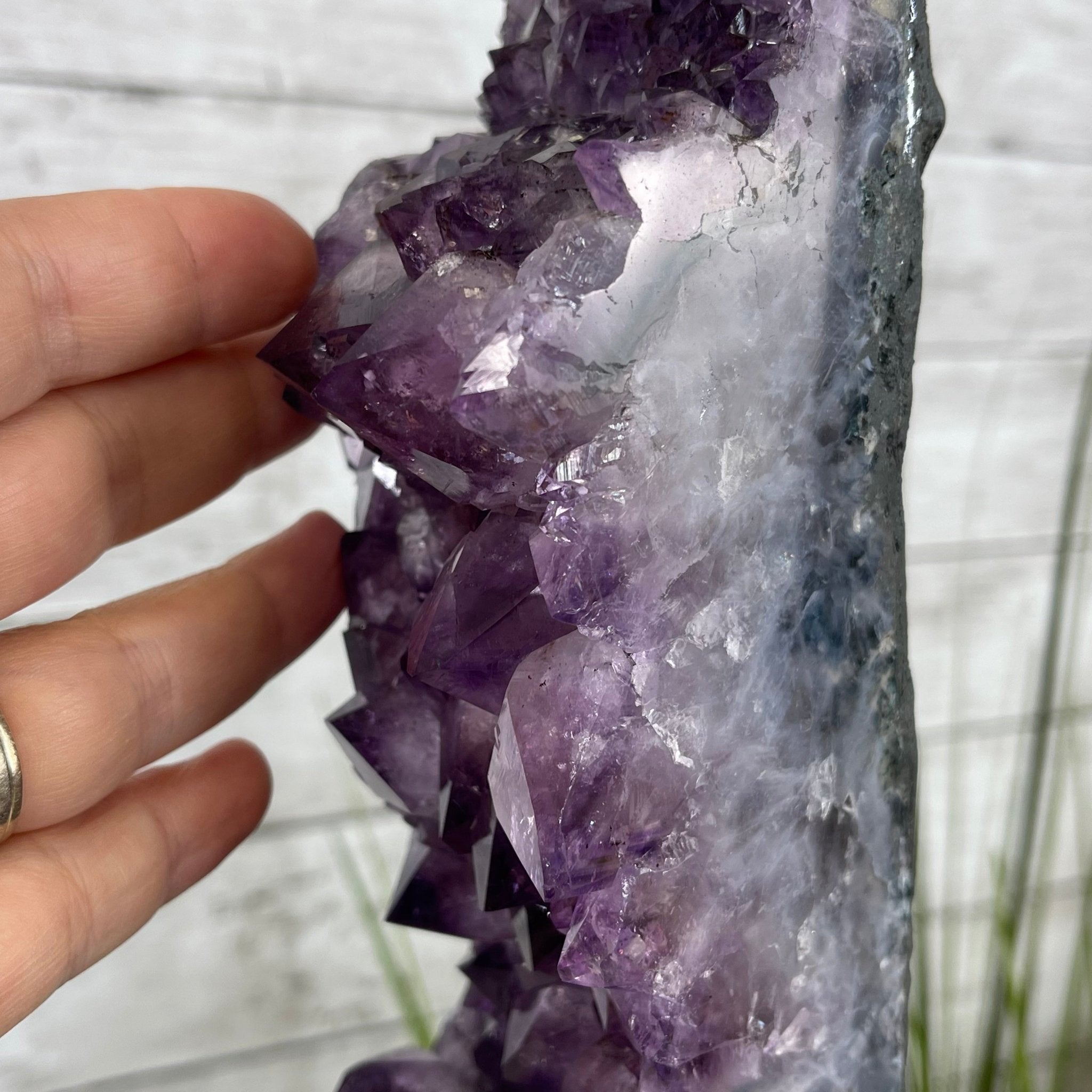 Extra Quality 2-Sided Brazilian Amethyst Cathedral, 33.3 lbs, 21.4" tall, #5605-0072 by Brazil Gems - Brazil GemsBrazil GemsExtra Quality 2-Sided Brazilian Amethyst Cathedral, 33.3 lbs, 21.4" tall, #5605-0072 by Brazil GemsOpen 2-Sided Cathedrals5605-0072