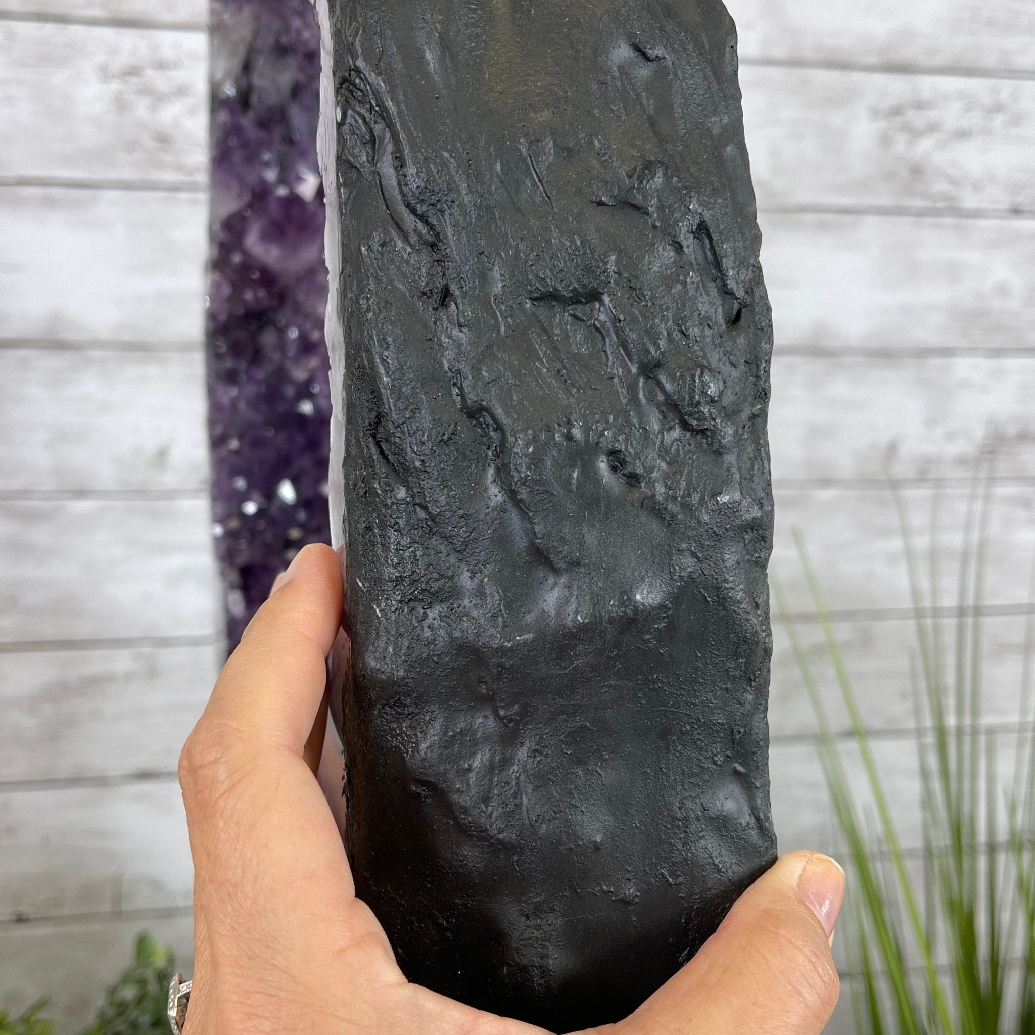 Extra Quality 2-Sided Brazilian Amethyst Cathedral, 33.3 lbs, 21.4" tall, #5605-0072 by Brazil Gems - Brazil GemsBrazil GemsExtra Quality 2-Sided Brazilian Amethyst Cathedral, 33.3 lbs, 21.4" tall, #5605-0072 by Brazil GemsOpen 2-Sided Cathedrals5605-0072