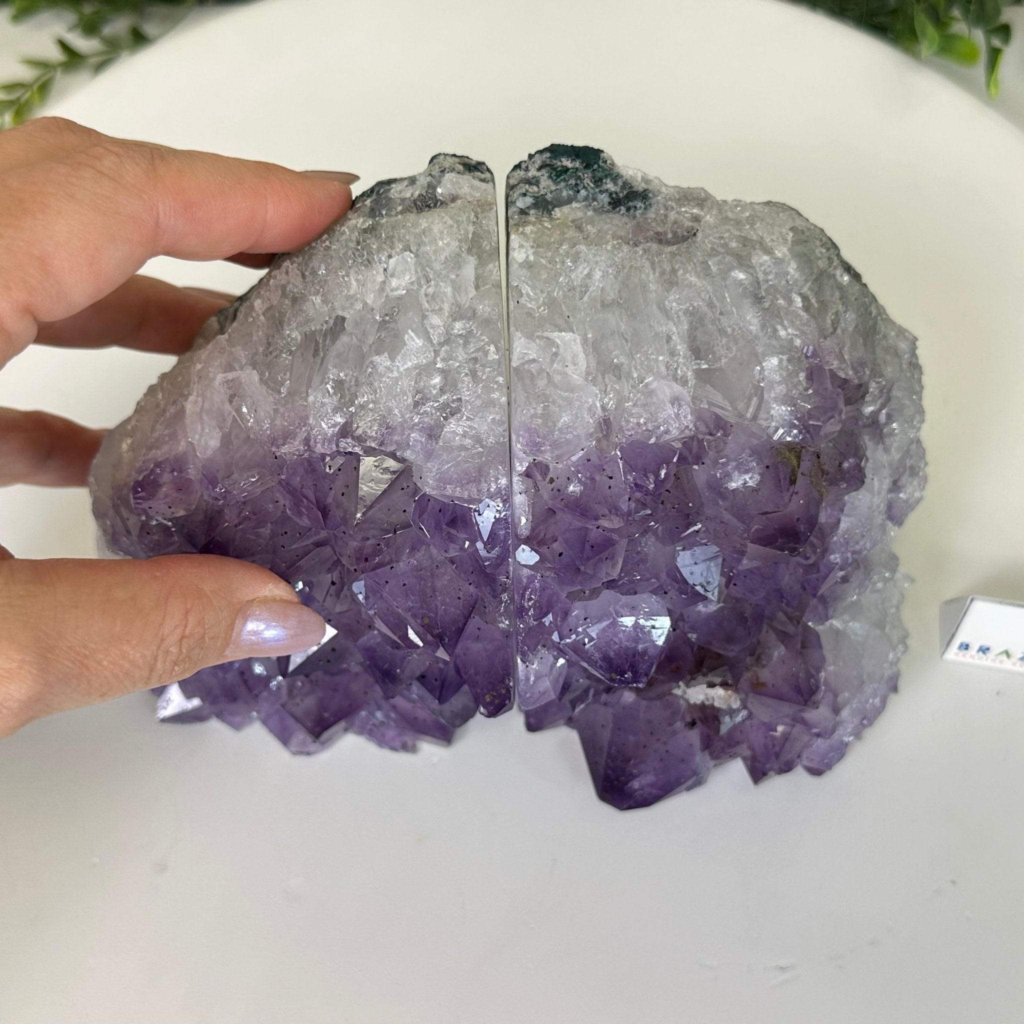 Extra Quality Amethyst Bookends, 6.6 lbs & 4.9" Tall 5151AM - 075 - Brazil GemsBrazil GemsExtra Quality Amethyst Bookends, 6.6 lbs & 4.9" Tall 5151AM - 075Bookends5151AM - 075