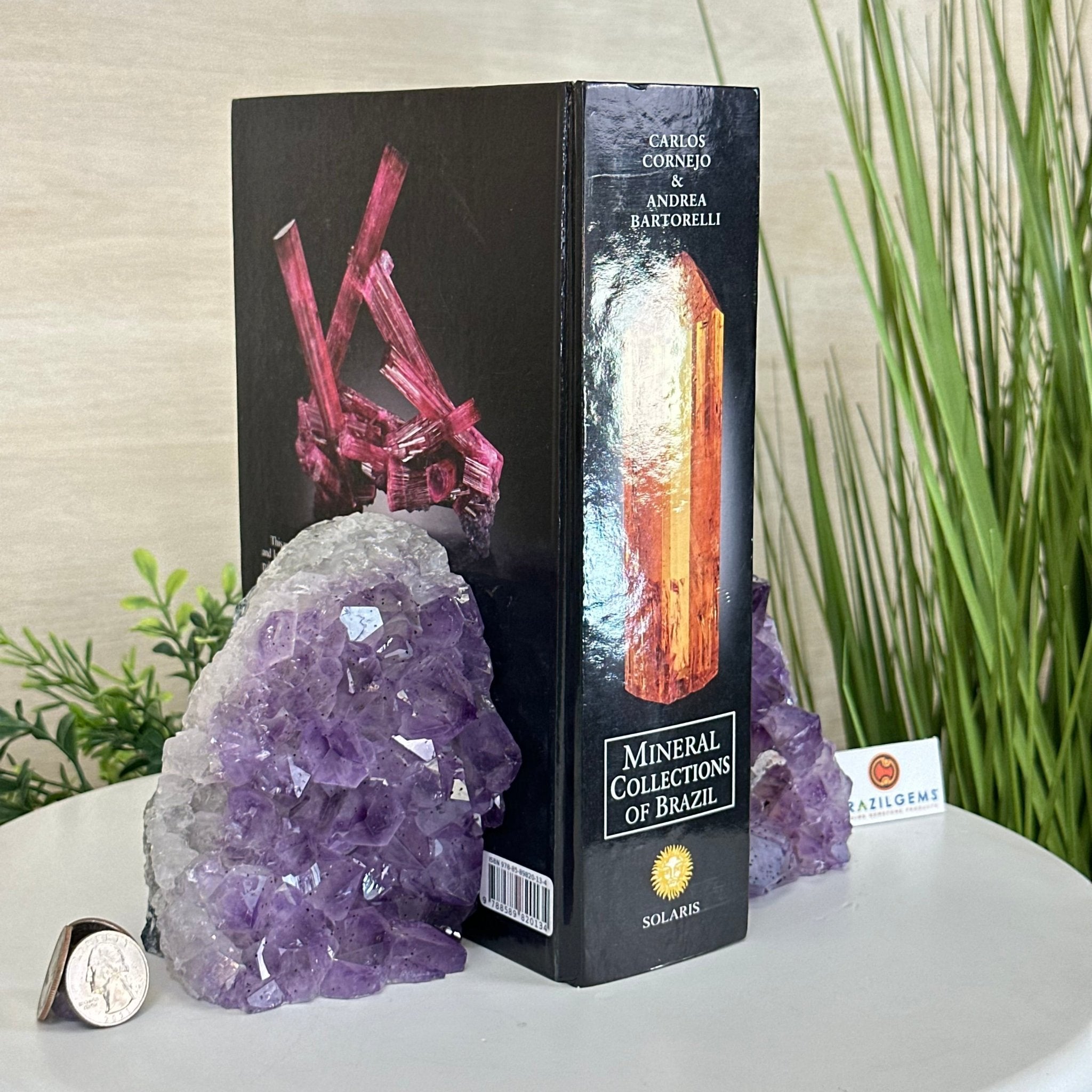 Extra Quality Amethyst Bookends, 6.6 lbs & 4.9" Tall 5151AM - 075 - Brazil GemsBrazil GemsExtra Quality Amethyst Bookends, 6.6 lbs & 4.9" Tall 5151AM - 075Bookends5151AM - 075