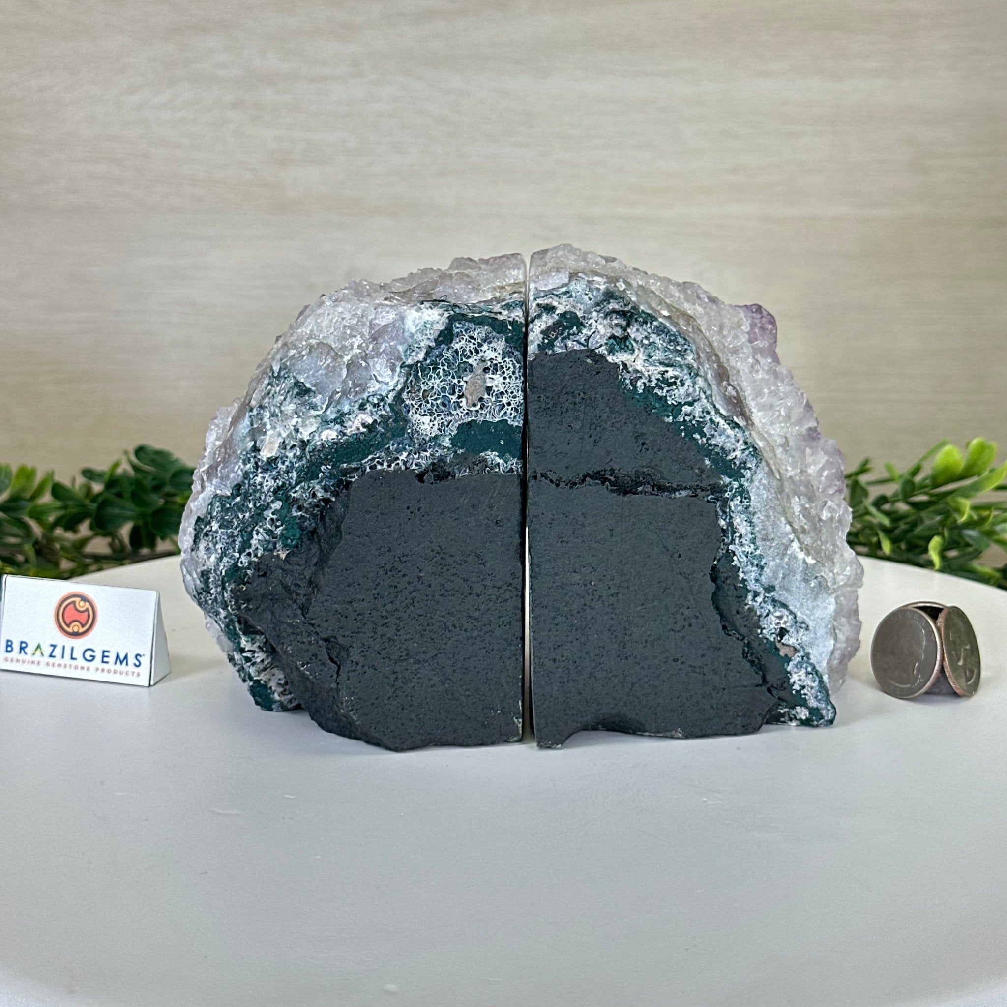 Extra Quality Amethyst Bookends, 6.6 lbs & 4.9" Tall 5151AM - 075 - Brazil GemsBrazil GemsExtra Quality Amethyst Bookends, 6.6 lbs & 4.9" Tall 5151AM - 075Bookends5151AM - 075