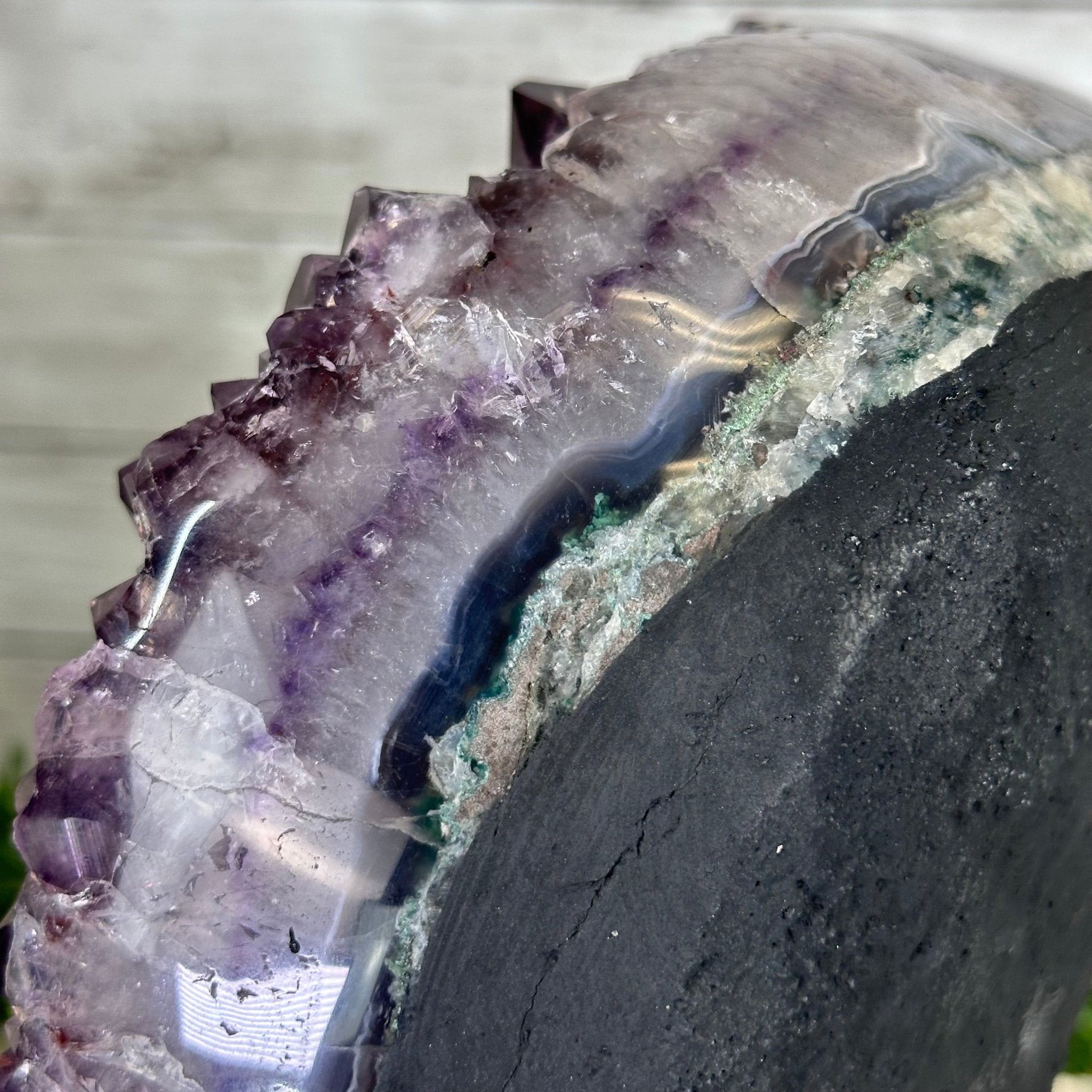 Extra Quality Amethyst Cluster, Cement Base, 10.4" Tall #5614-0112 - Brazil GemsBrazil GemsExtra Quality Amethyst Cluster, Cement Base, 10.4" Tall #5614-0112Clusters on Cement Bases5614-0112