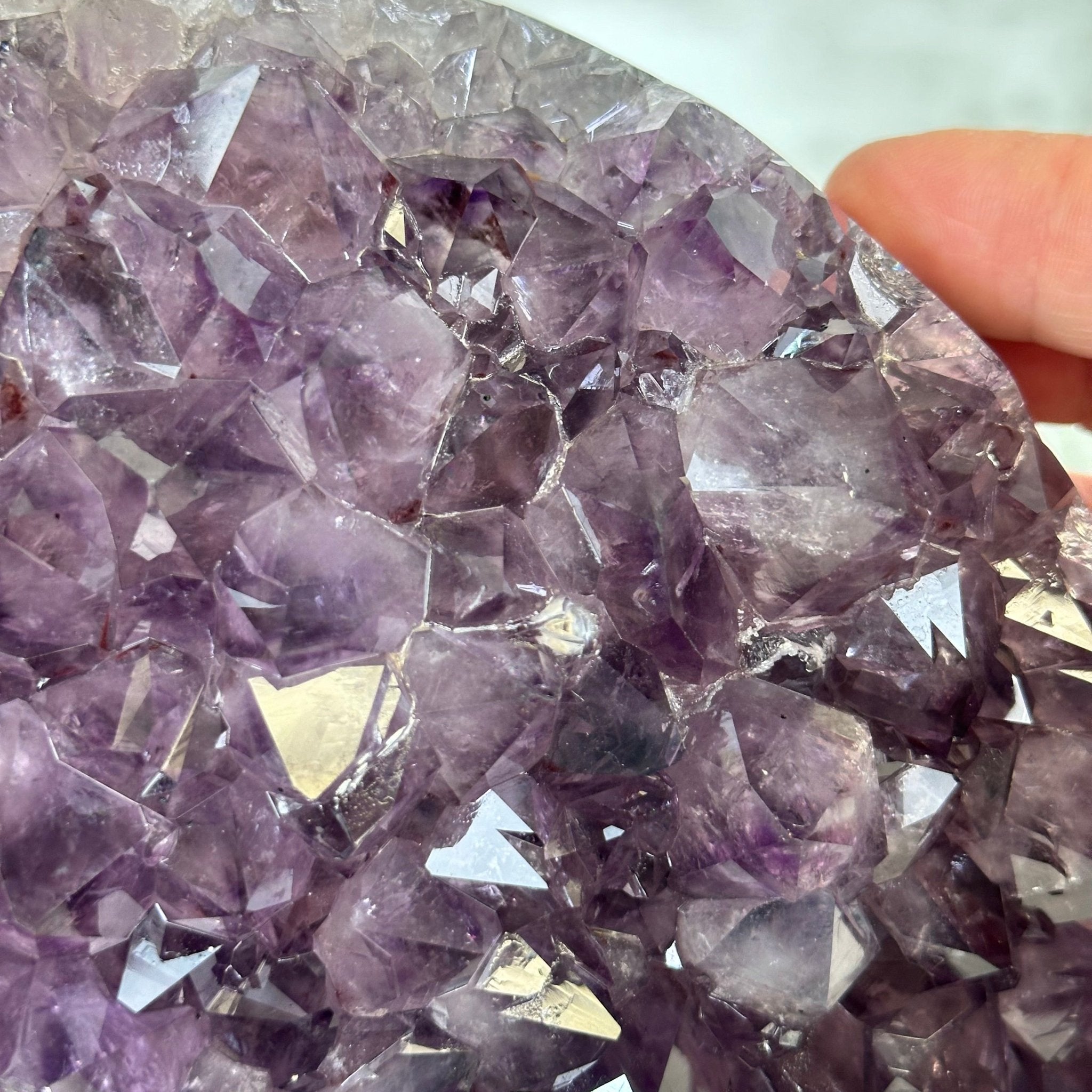 Extra Quality Amethyst Cluster, Cement Base, 10.4" Tall #5614-0112 - Brazil GemsBrazil GemsExtra Quality Amethyst Cluster, Cement Base, 10.4" Tall #5614-0112Clusters on Cement Bases5614-0112