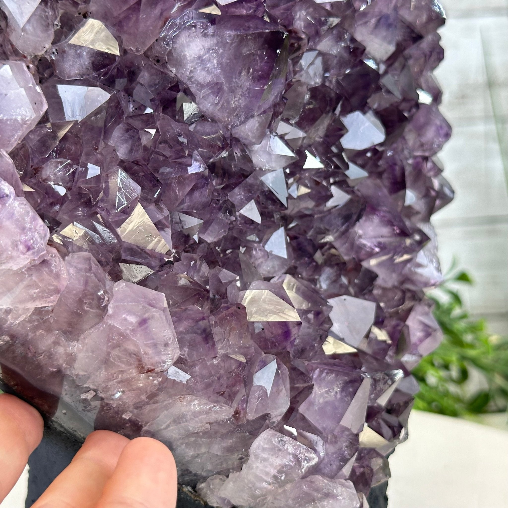 Extra Quality Amethyst Cluster, Cement Base, 10.4" Tall #5614-0112 - Brazil GemsBrazil GemsExtra Quality Amethyst Cluster, Cement Base, 10.4" Tall #5614-0112Clusters on Cement Bases5614-0112