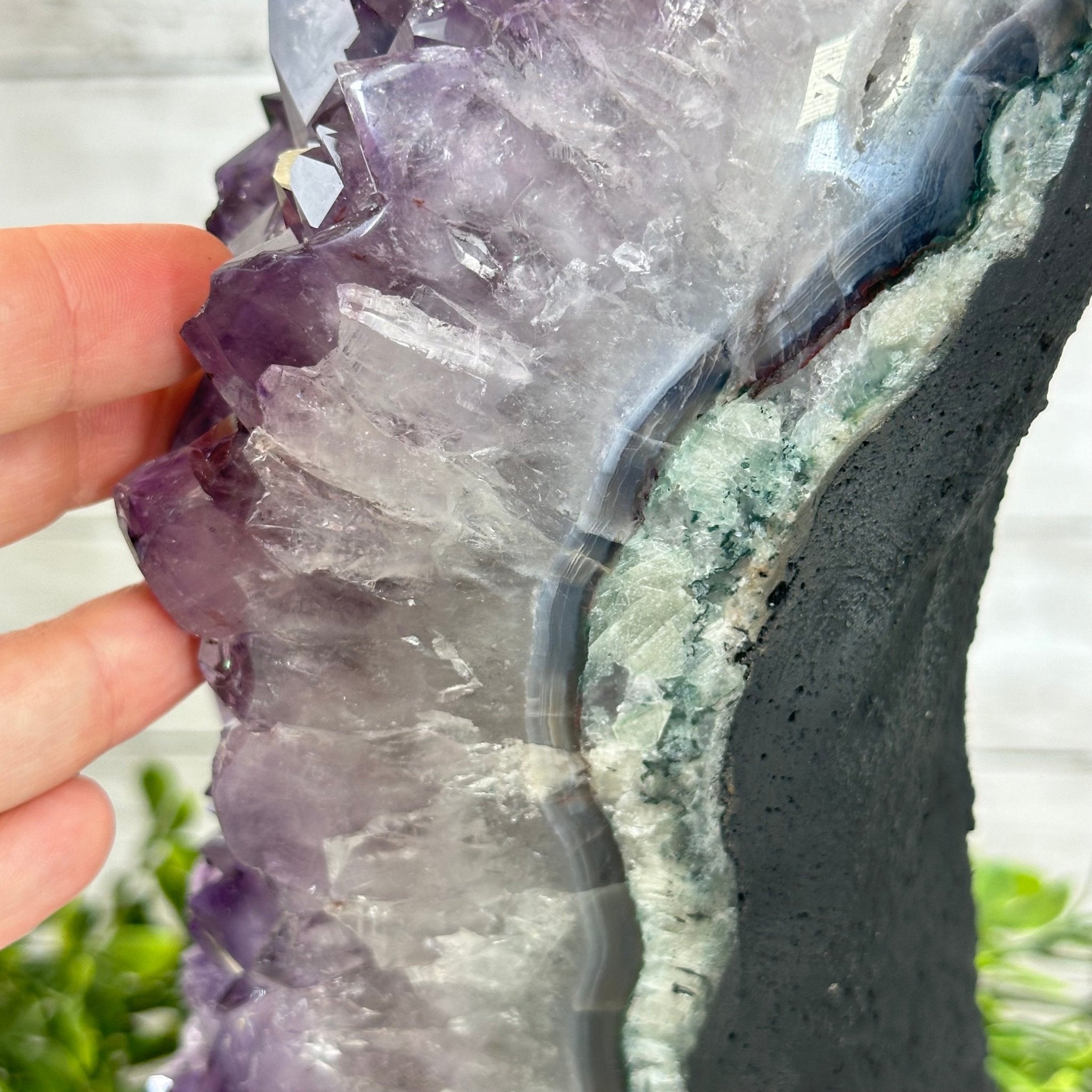 Extra Quality Amethyst Cluster, Cement Base, 11" Tall #5614-0115 - Brazil GemsBrazil GemsExtra Quality Amethyst Cluster, Cement Base, 11" Tall #5614-0115Clusters on Cement Bases5614-0115