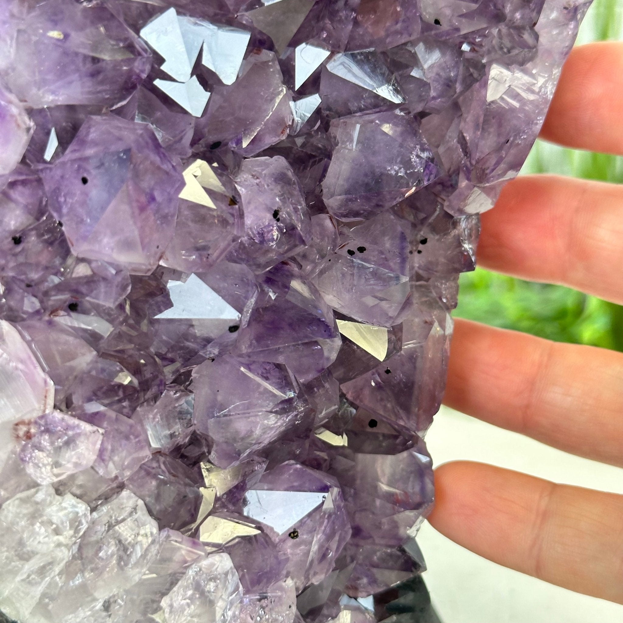 Extra Quality Amethyst Cluster, Cement Base, 11" Tall #5614-0115 - Brazil GemsBrazil GemsExtra Quality Amethyst Cluster, Cement Base, 11" Tall #5614-0115Clusters on Cement Bases5614-0115