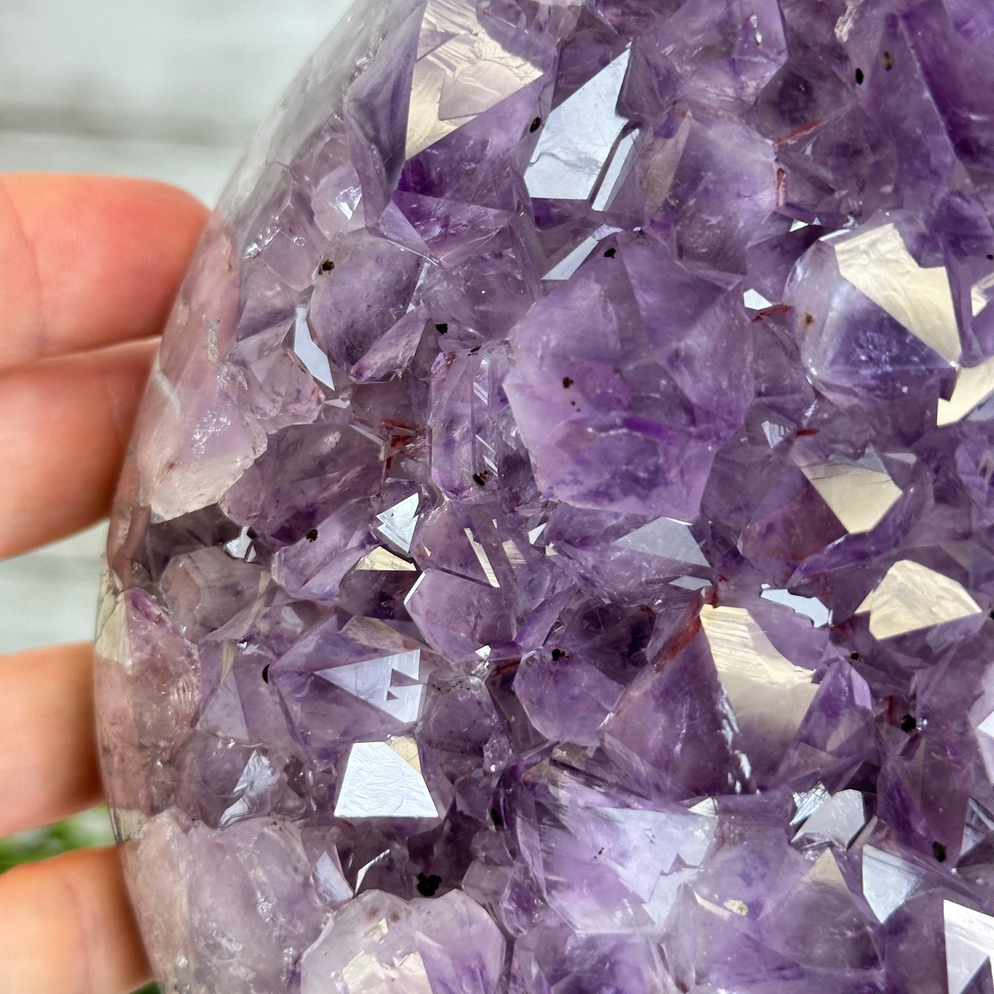 Extra Quality Amethyst Cluster, Cement Base, 11" Tall #5614-0115 - Brazil GemsBrazil GemsExtra Quality Amethyst Cluster, Cement Base, 11" Tall #5614-0115Clusters on Cement Bases5614-0115