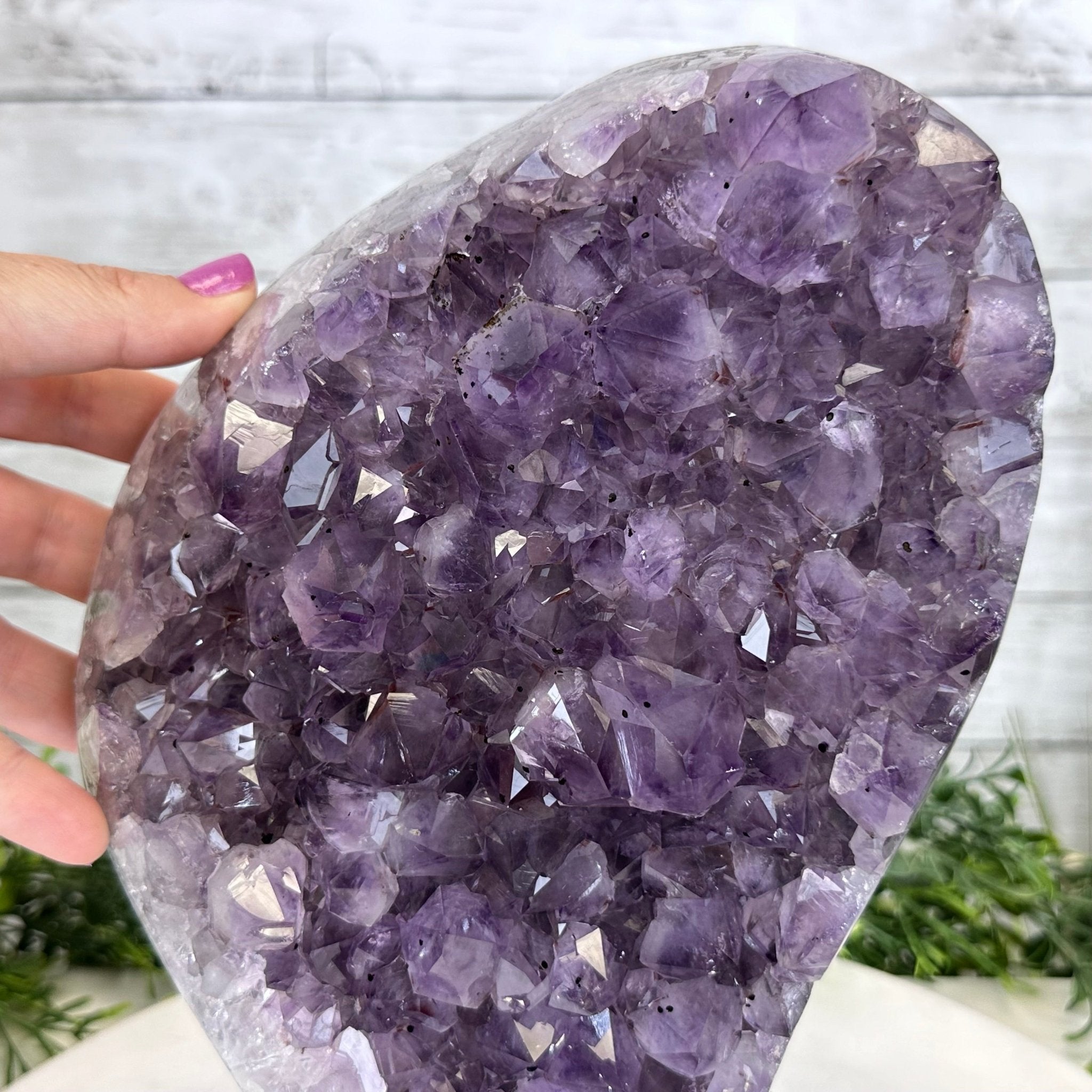 Extra Quality Amethyst Cluster, Cement Base, 11" Tall #5614-0115 - Brazil GemsBrazil GemsExtra Quality Amethyst Cluster, Cement Base, 11" Tall #5614-0115Clusters on Cement Bases5614-0115